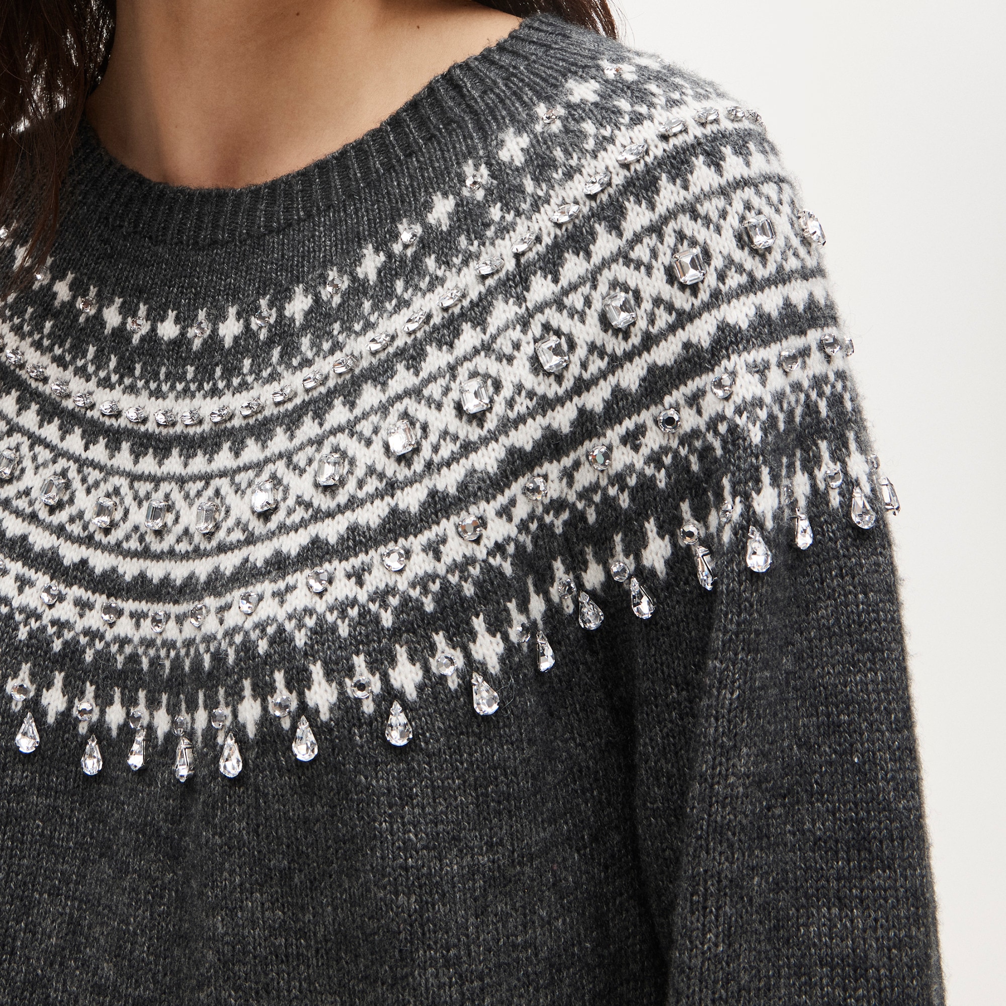 Collection Embellished Fair Isle Sweater-dress In Vintage Wool Blend For  Women | J.Crew