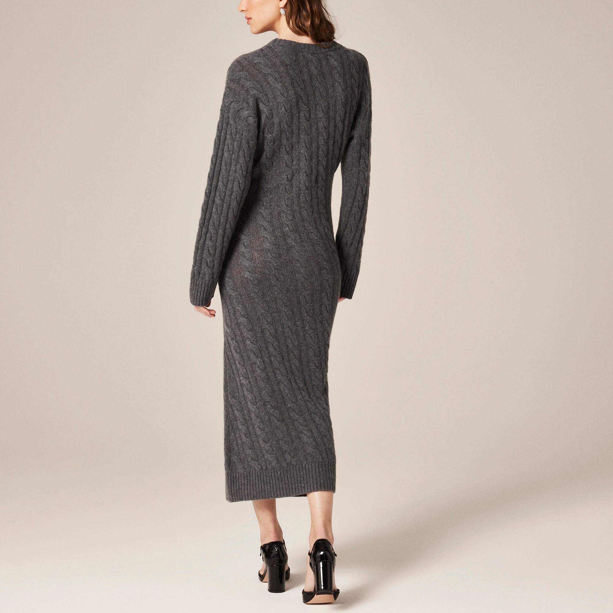 Collection cashmere twisted cable-knit sweater-dress