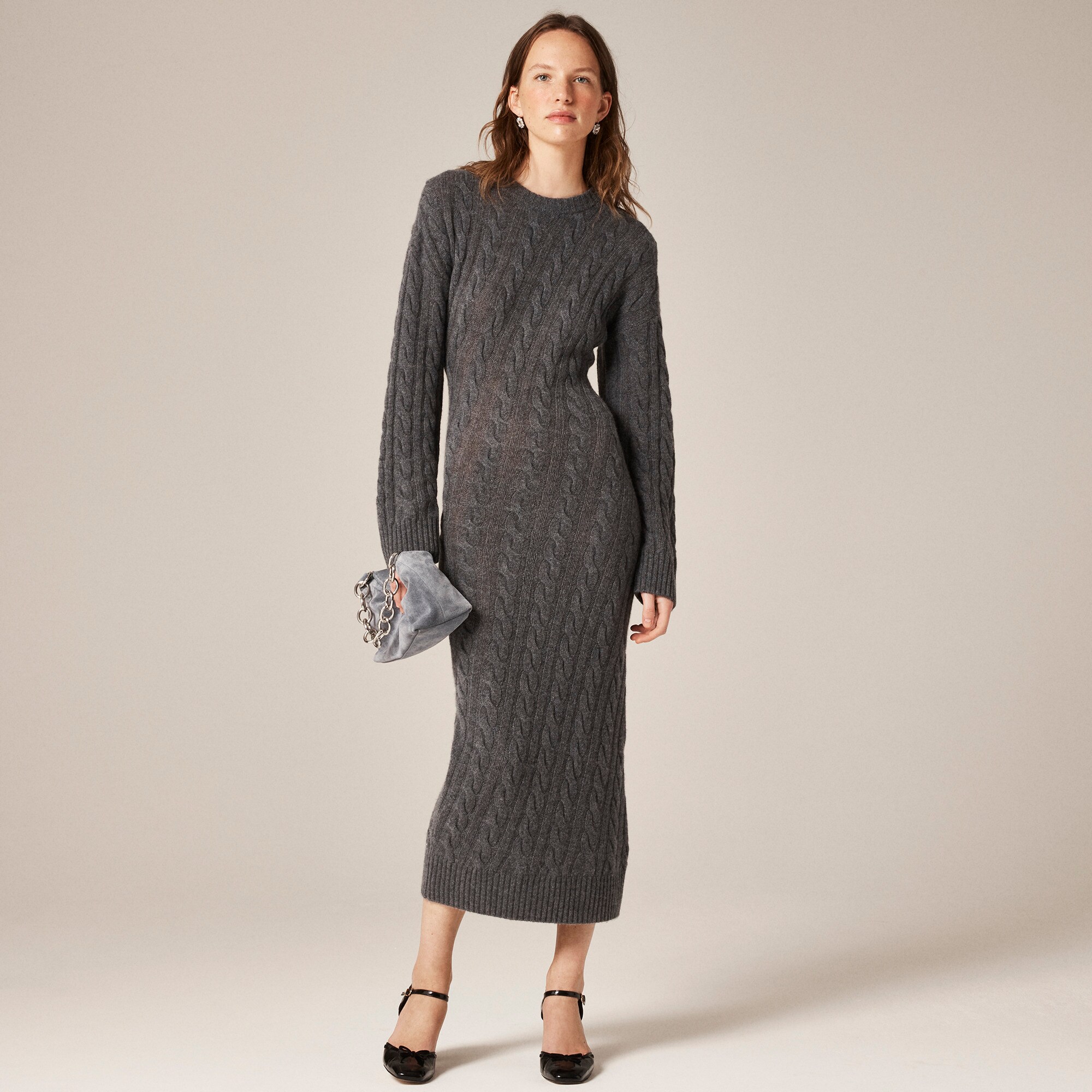 womens Collection cashmere twisted cable-knit sweater-dress
