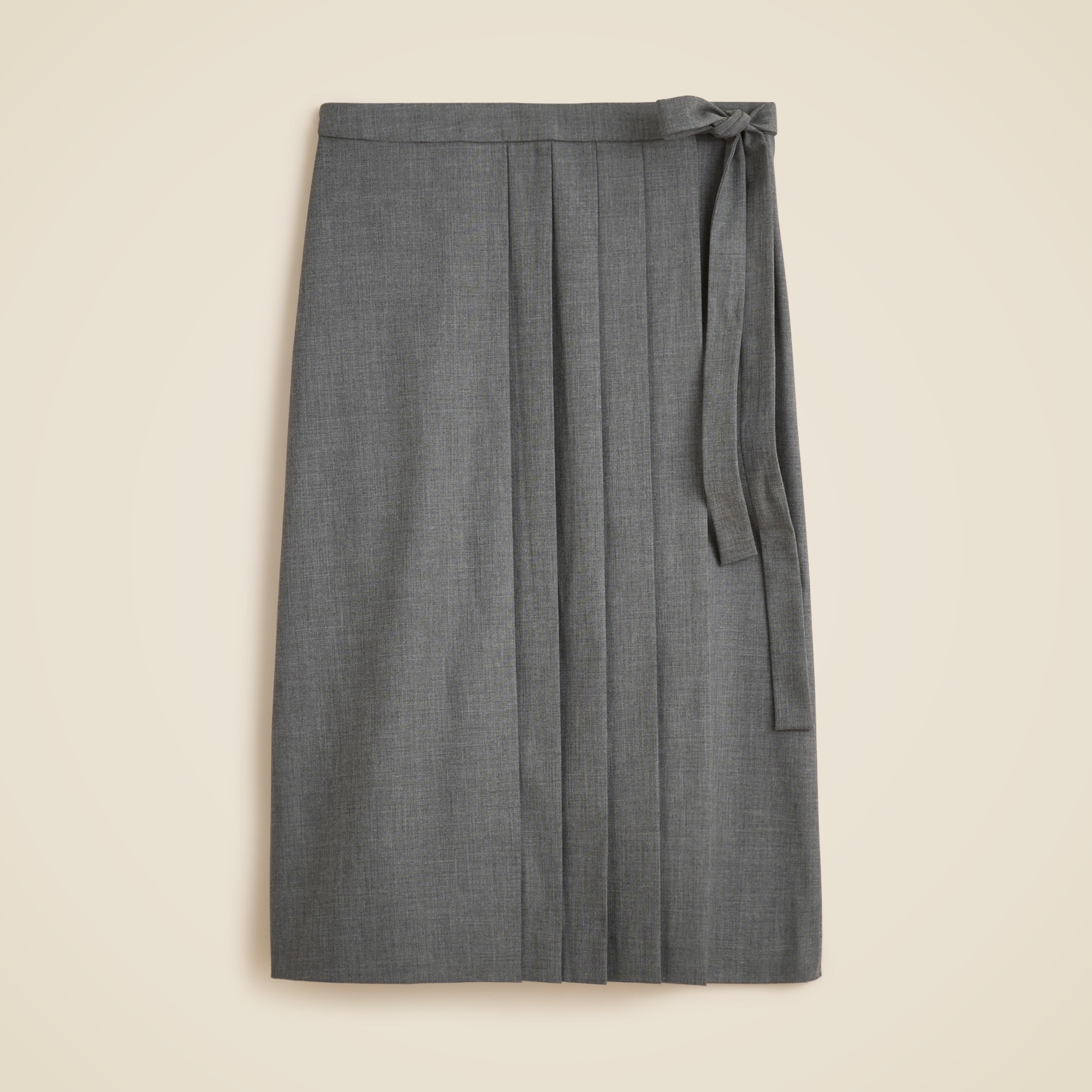 Pleated wrap skirt