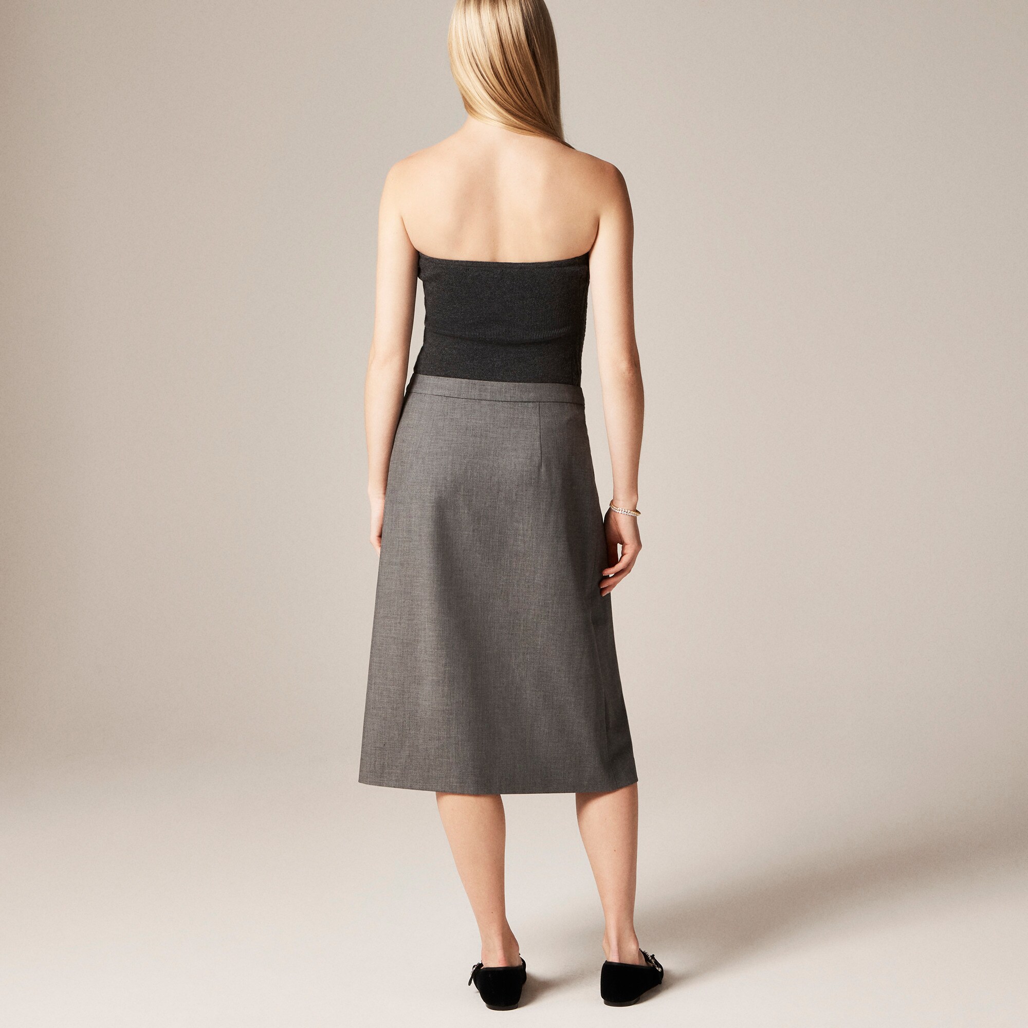 Pleated wrap skirt