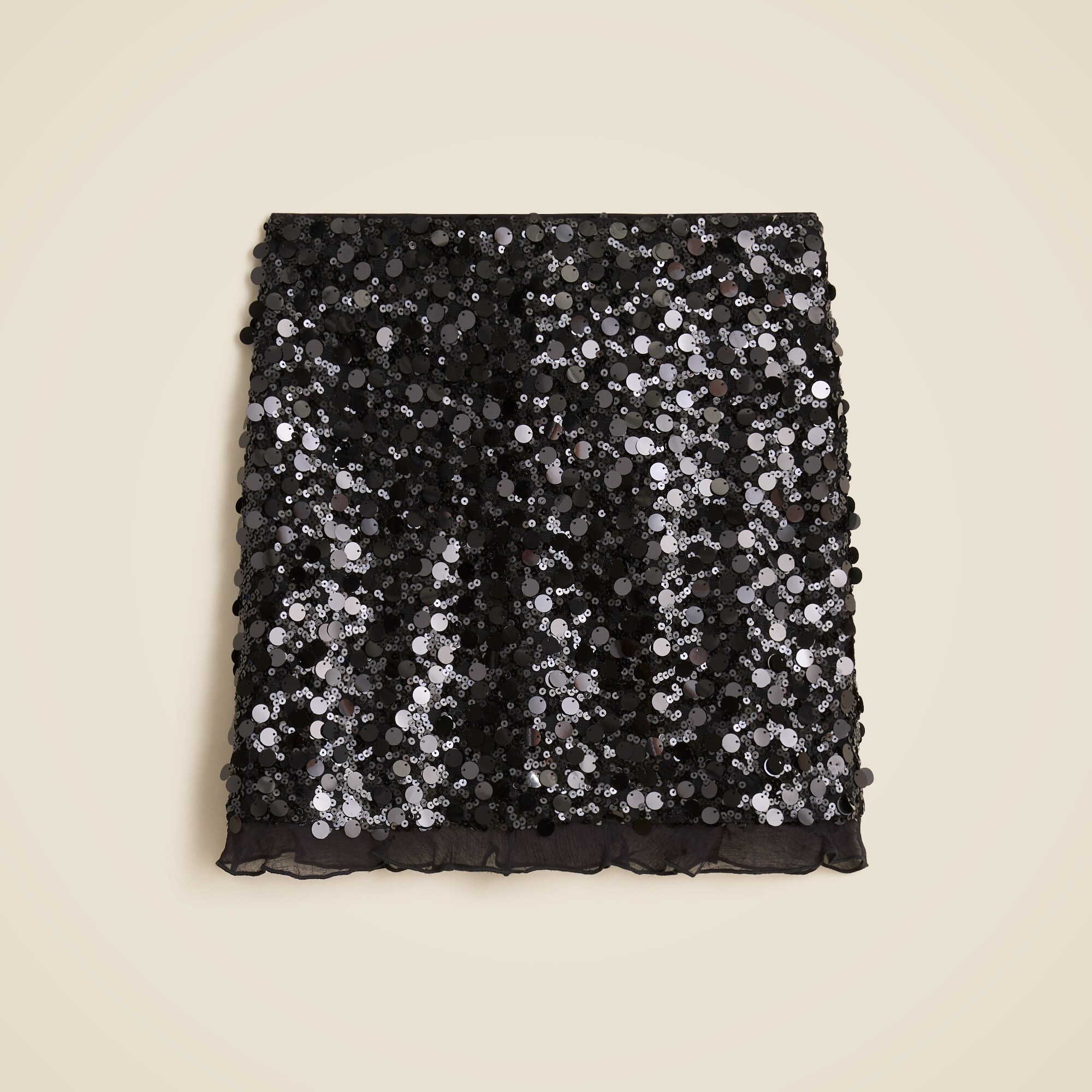 Sequin Ruffle-trim Mini Skirt For Women | J.Crew