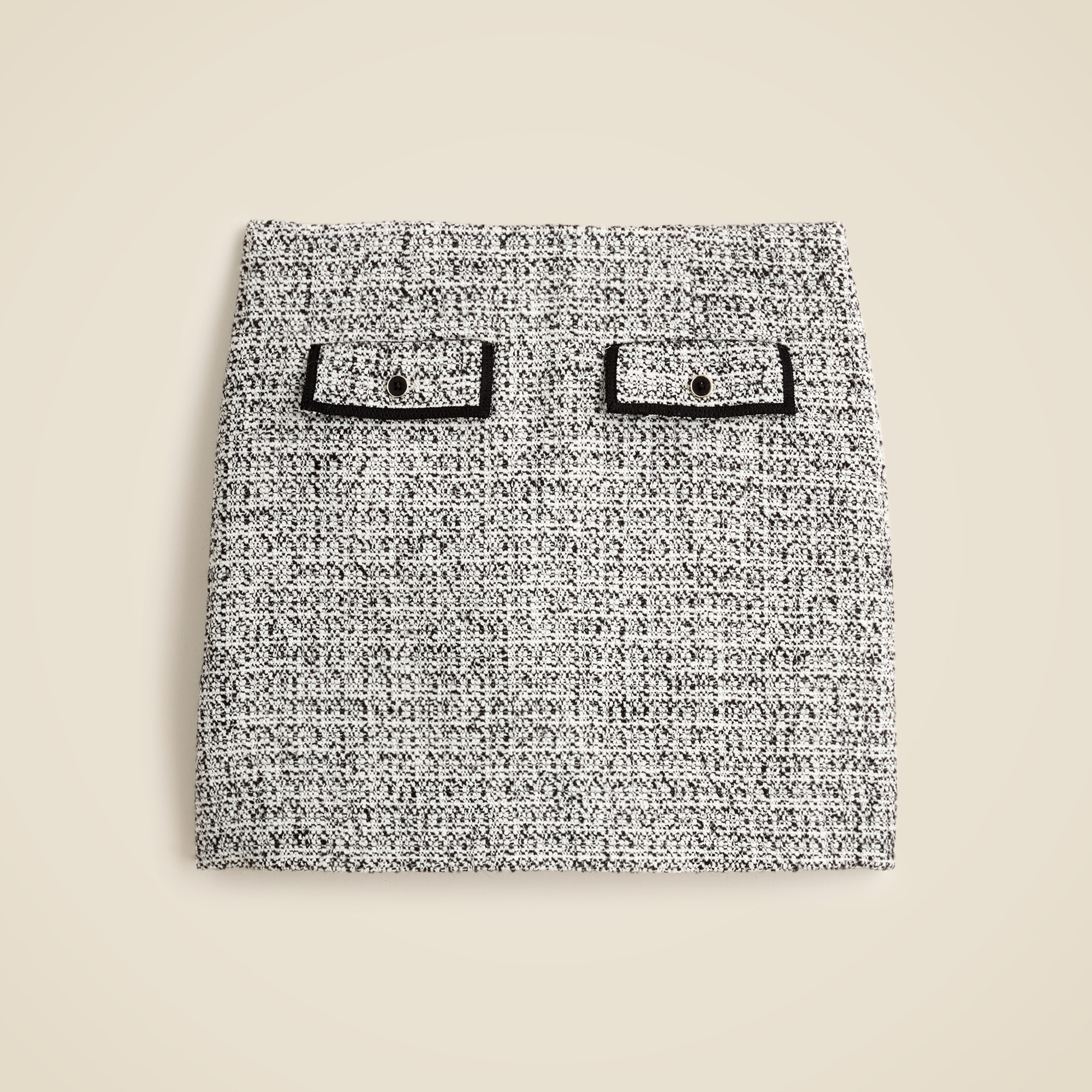 womens Flap-pocket mini skirt in tweed