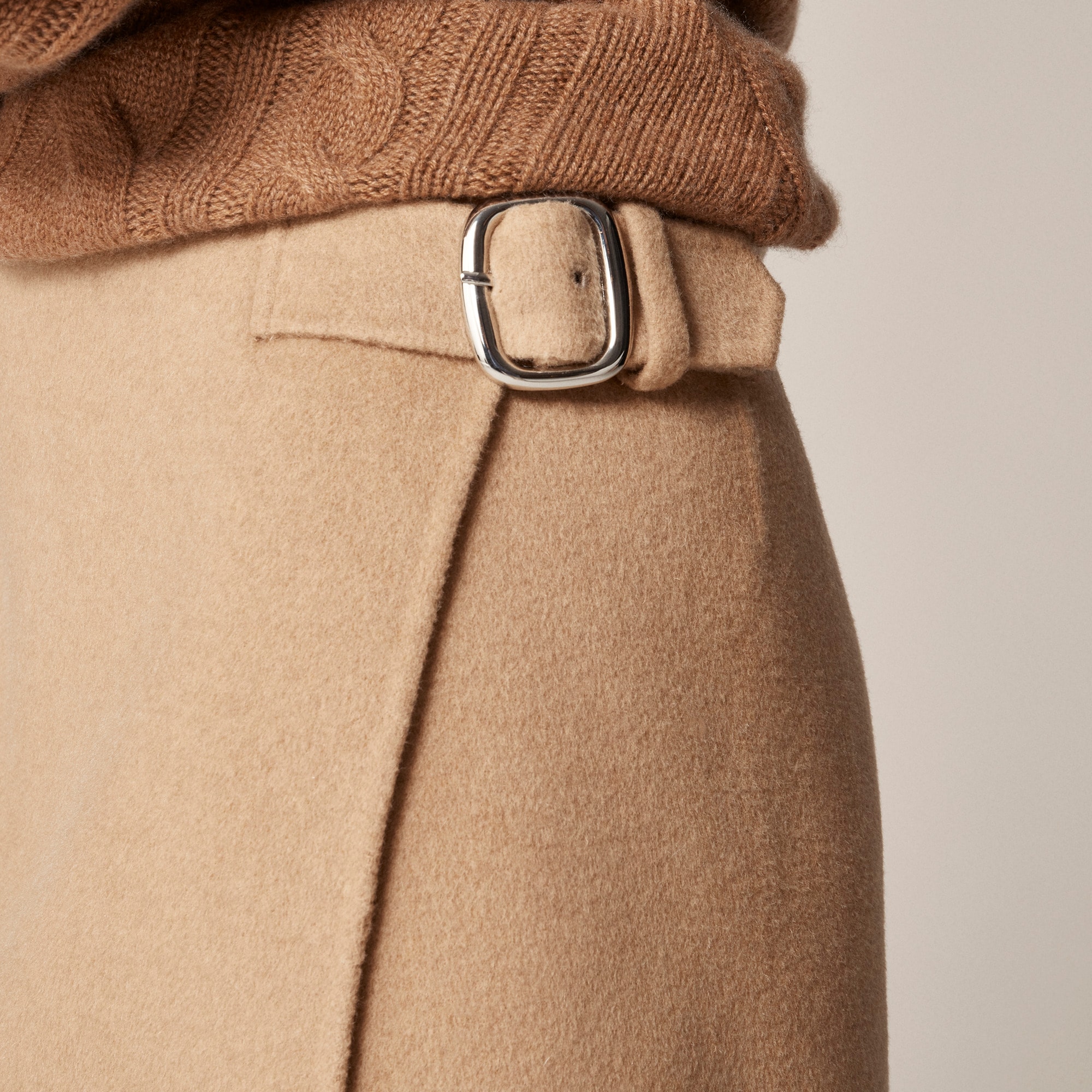Collection Wool-cashmere Blend Mini Skirt With Buckle Detail For