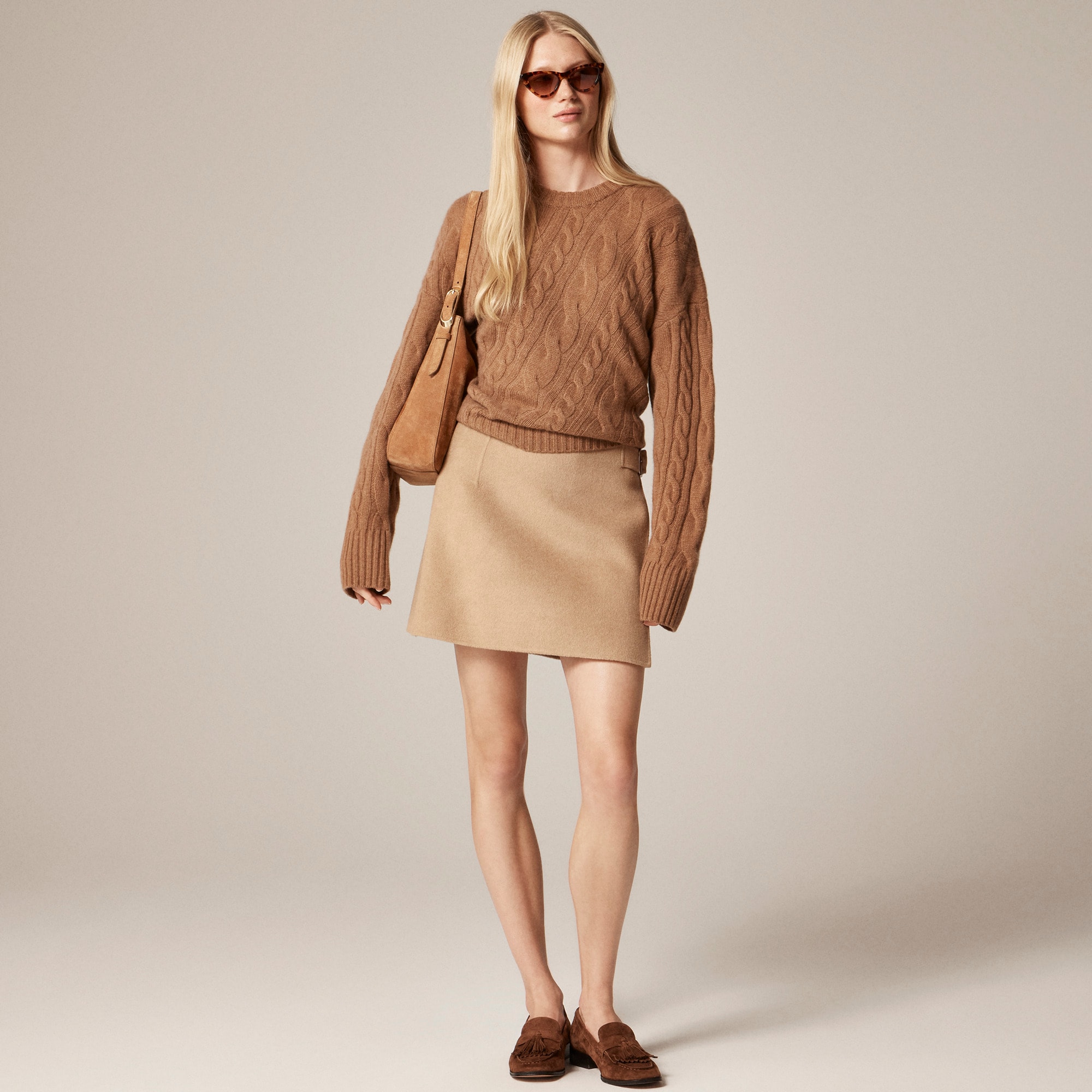 Collection Wool-cashmere Blend Mini Skirt With Buckle Detail For