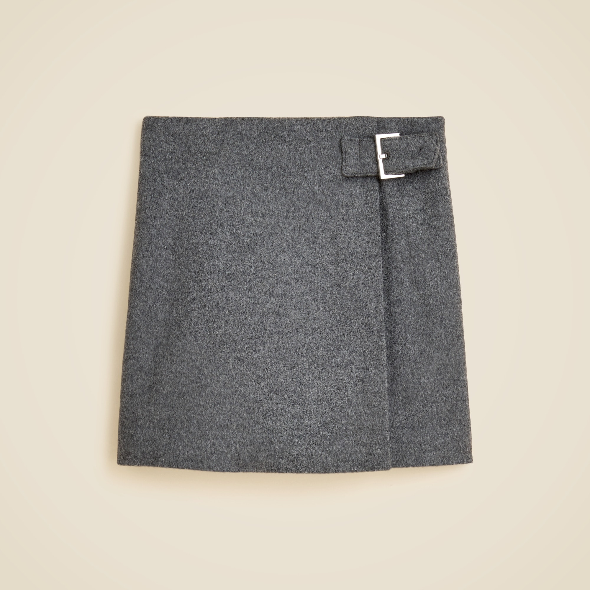  Collection wool-cashmere blend mini skirt with buckle detail