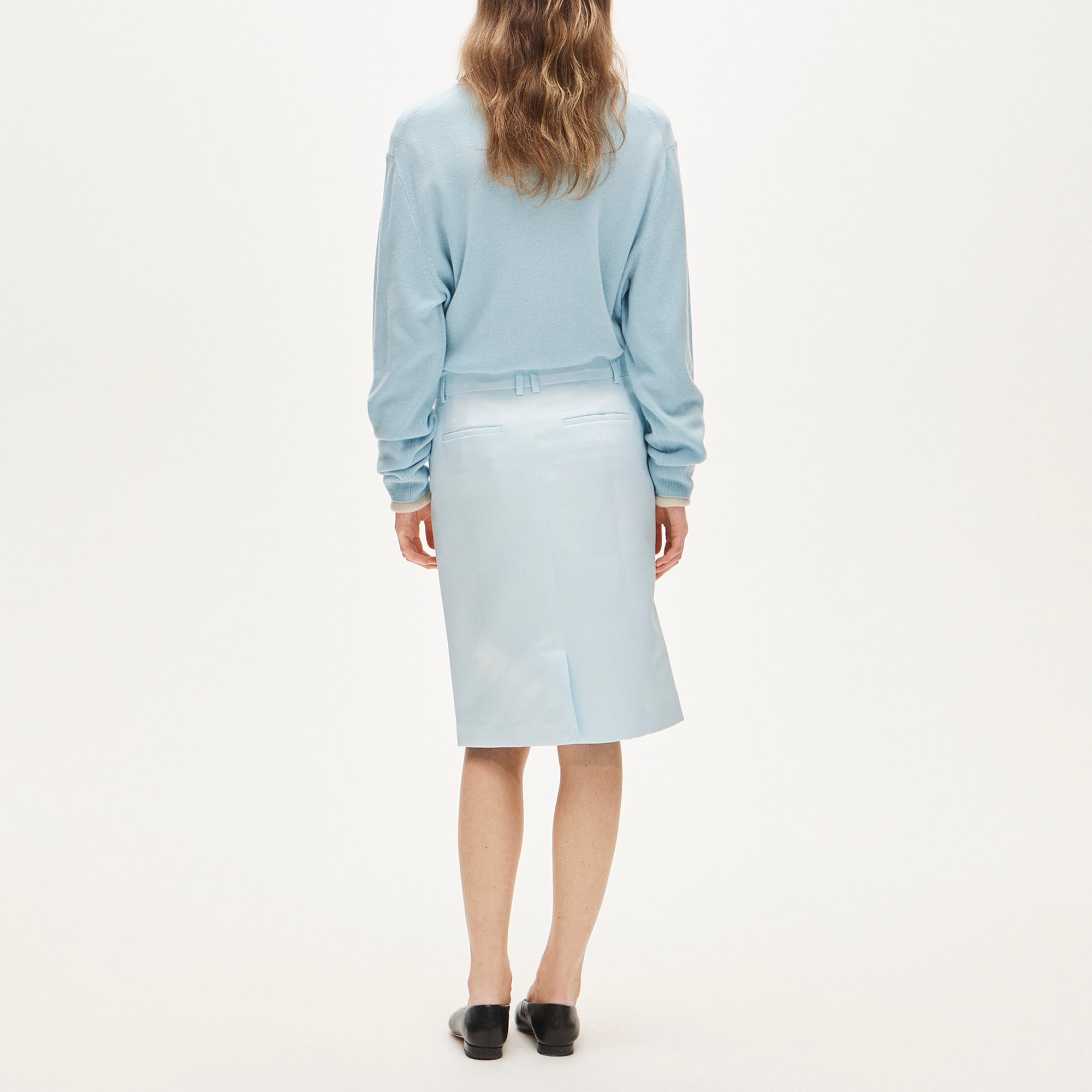 Trouser pencil skirt in duchesse satin - image 4