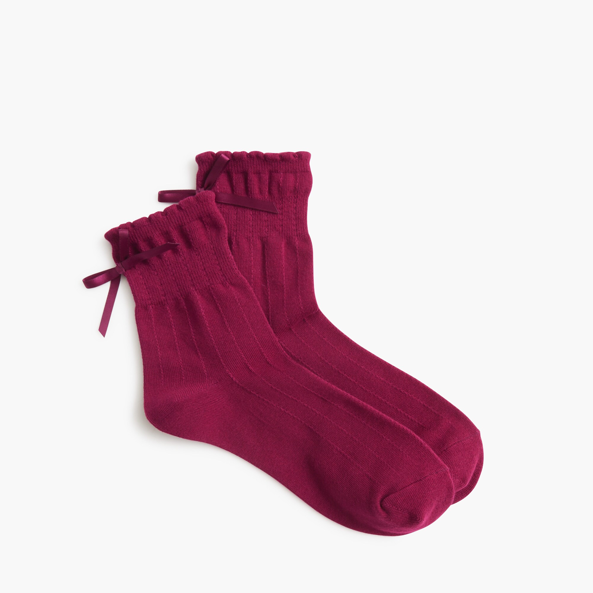 Ribbon bow boot socks