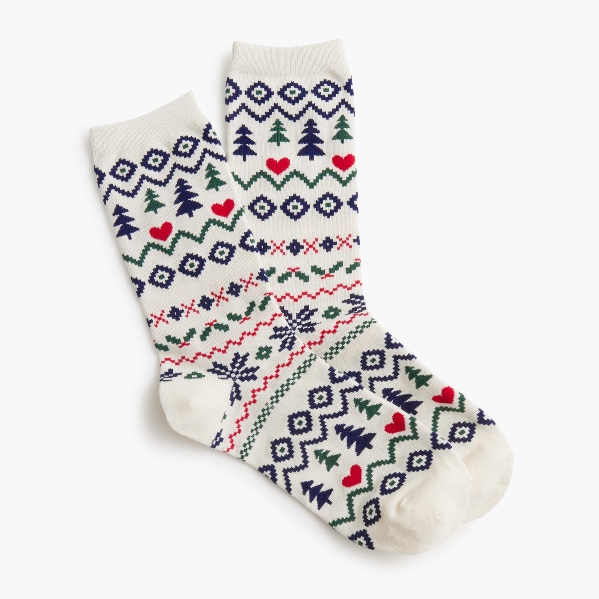 Holiday Fair Isle trouser socks