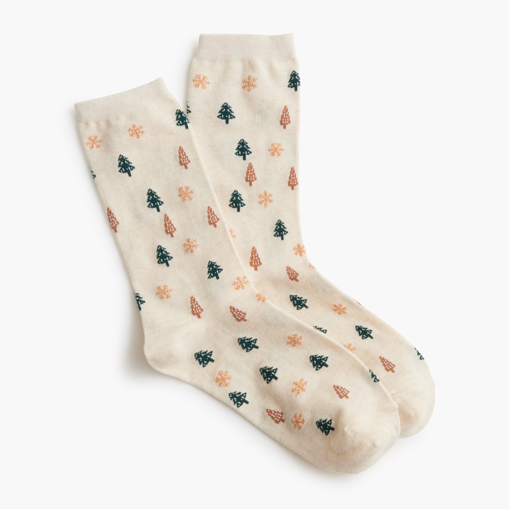 womens Holiday trees trouser socks