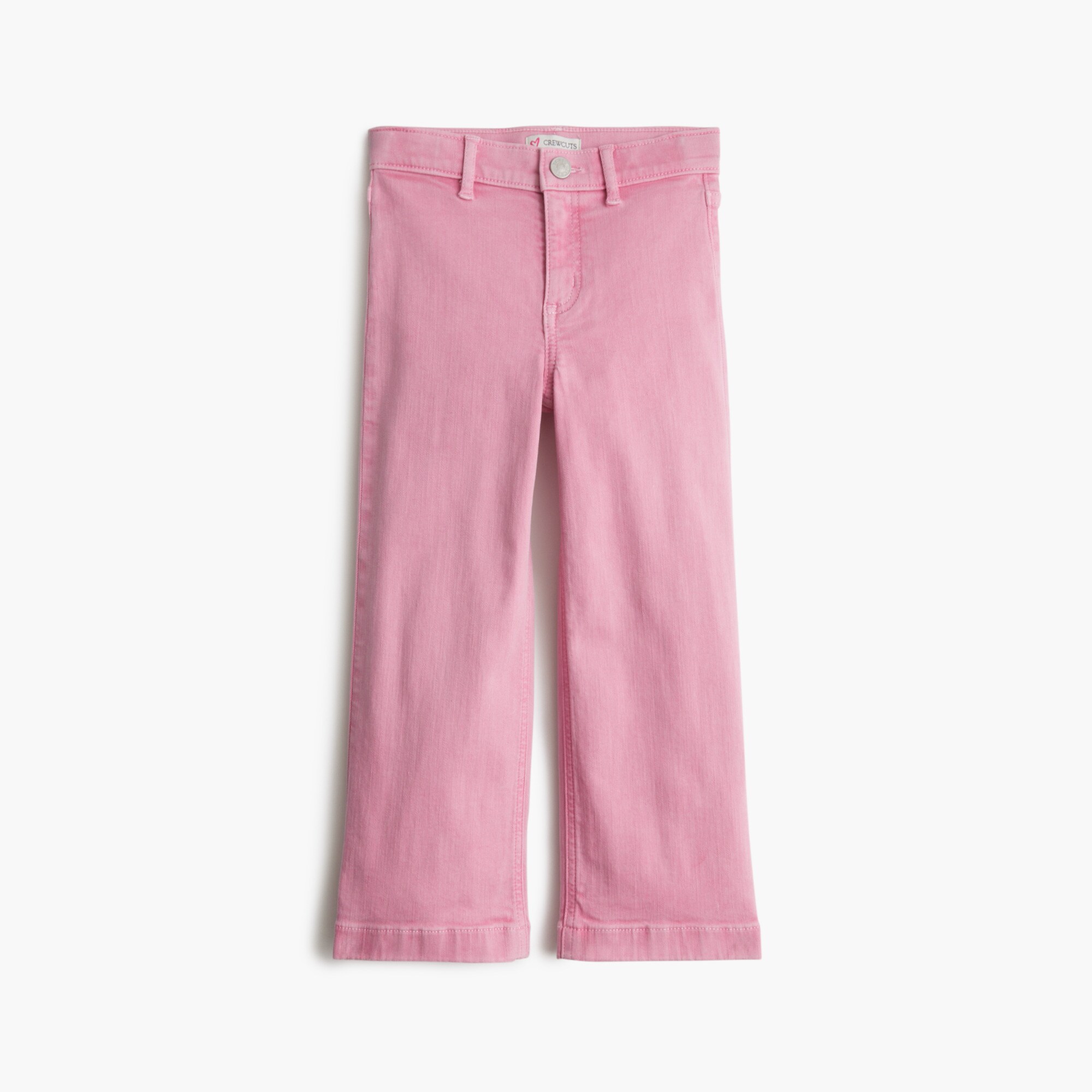 girls' garment-dyed wide-leg jean for girls