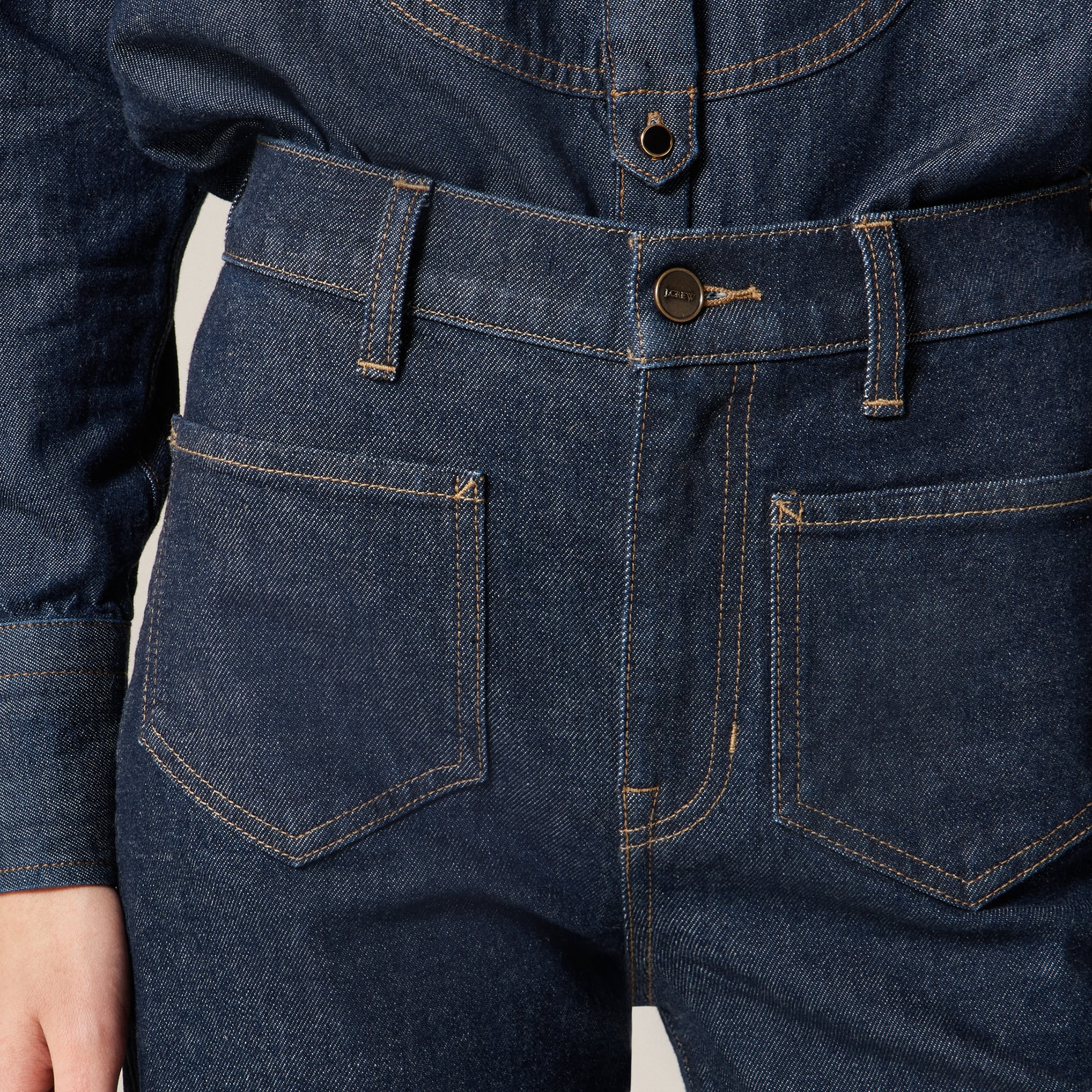 Full-length slim-wide jean with patch pockets - image 4