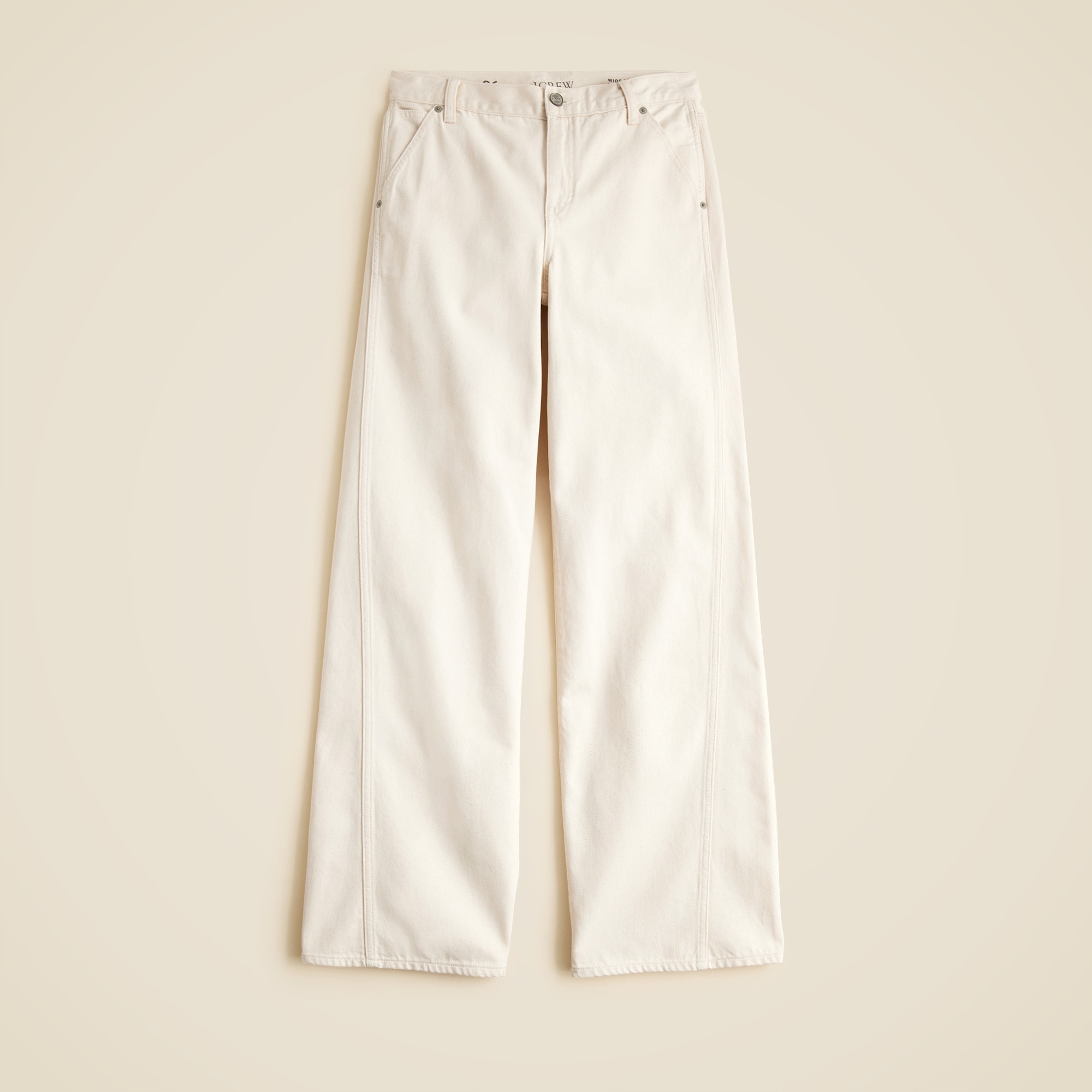 Utility low-rise wide-leg jean