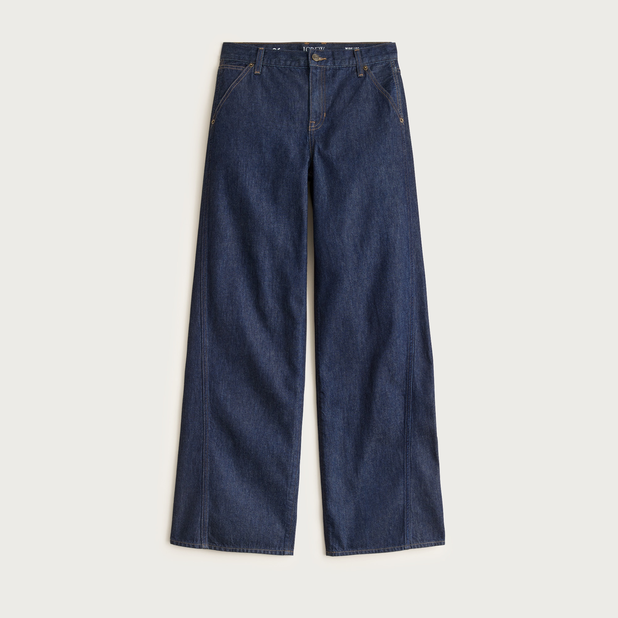 Utility low-rise wide-leg jean in Rinse wash