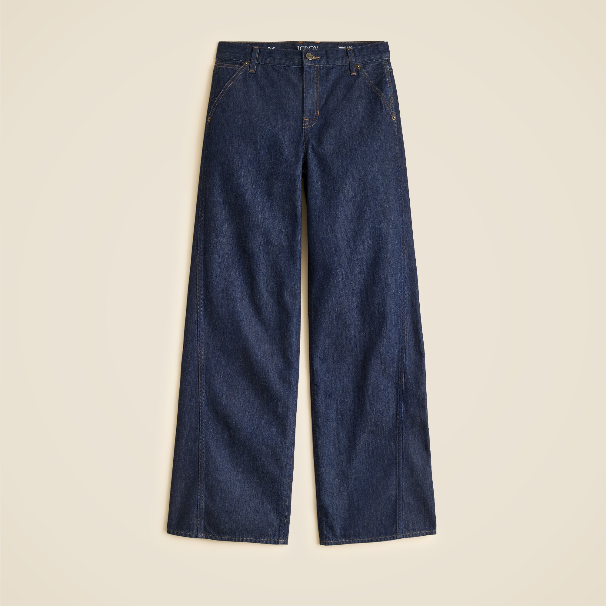 Utility low-rise wide-leg jean in Rinse wash