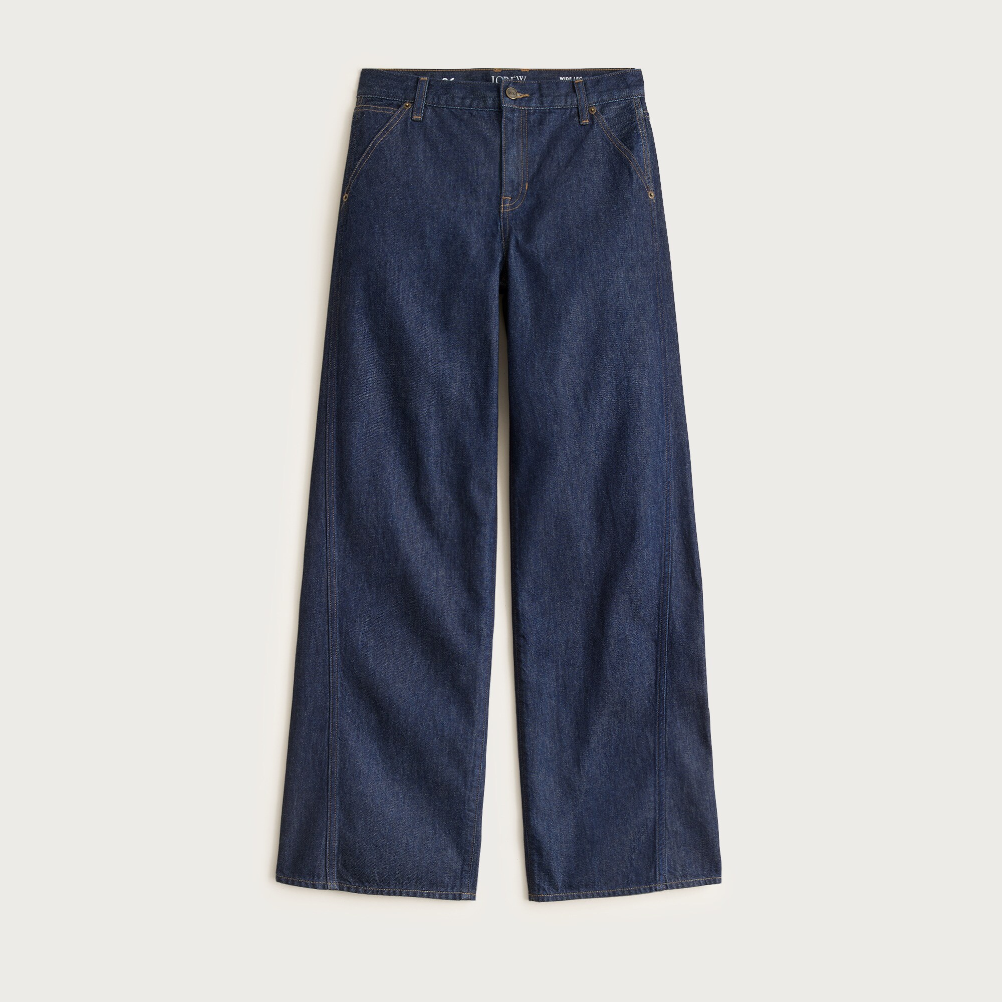 Utility low-rise wide-leg jean in Rinse wash