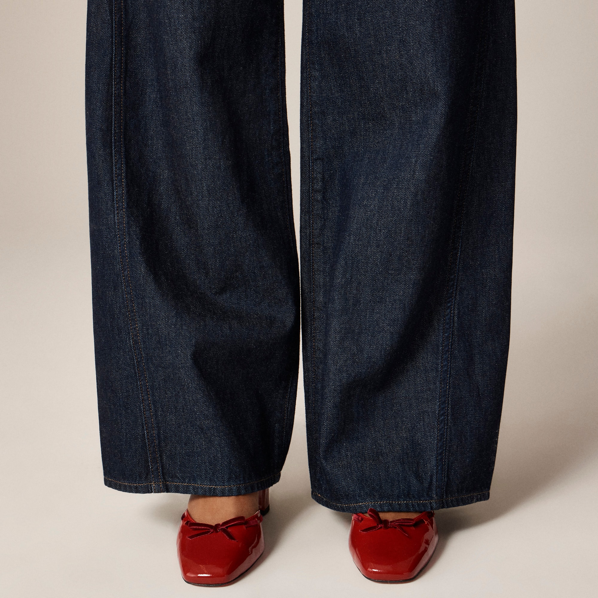 Utility low-rise wide-leg jean in Rinse wash