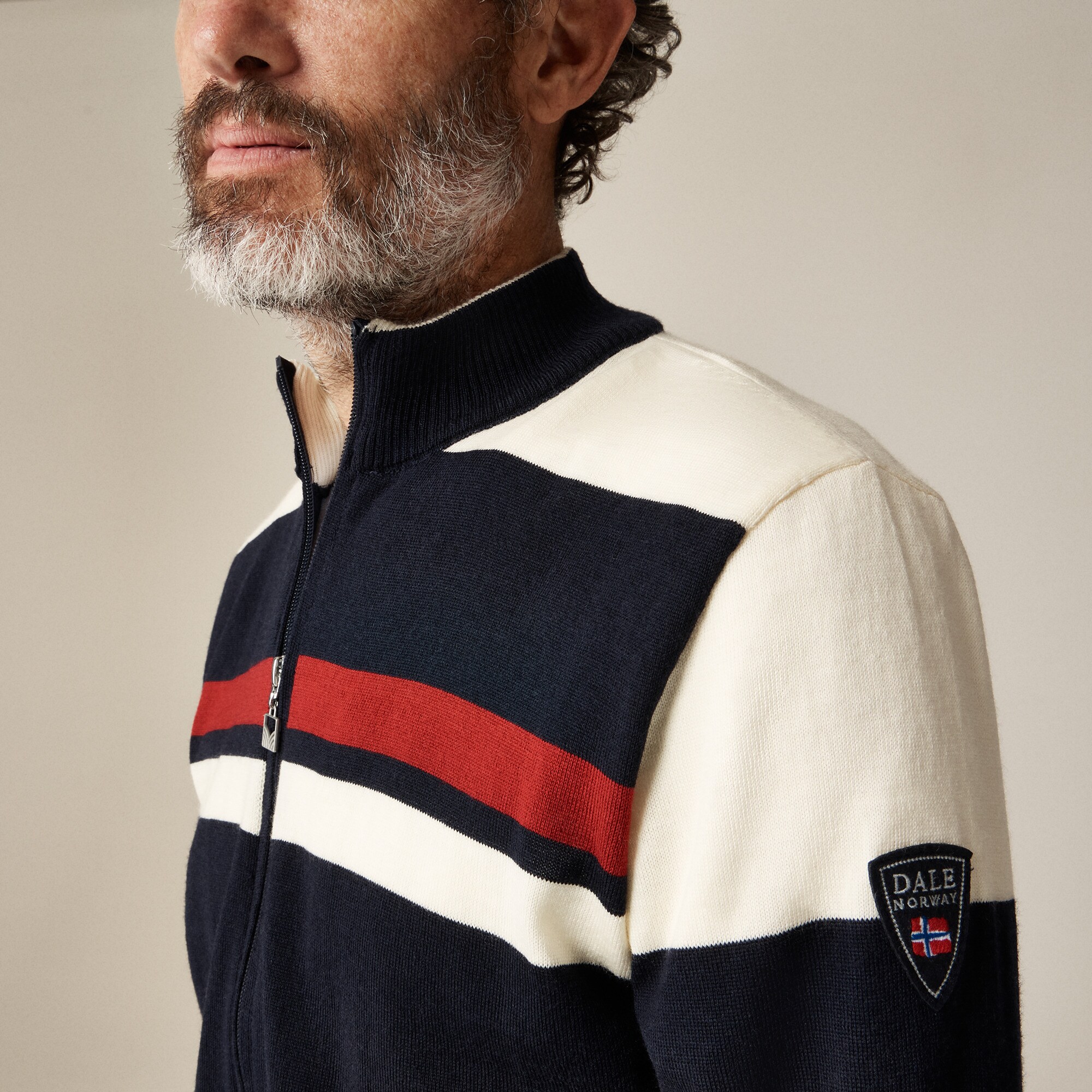 Dale of Norway Mount Stello full-zip sweater-jacket in merino wool