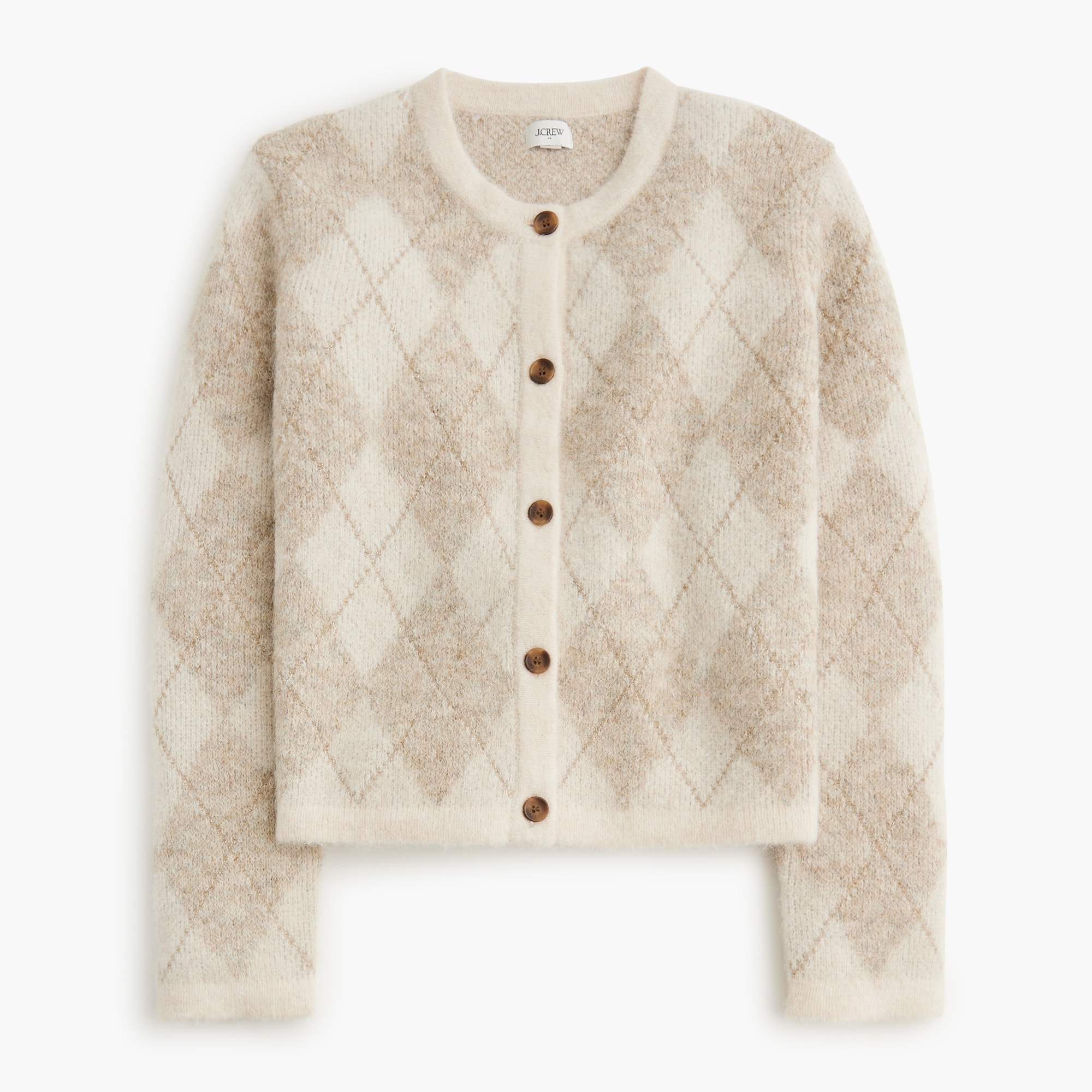 womens Argyle cardigan sweater