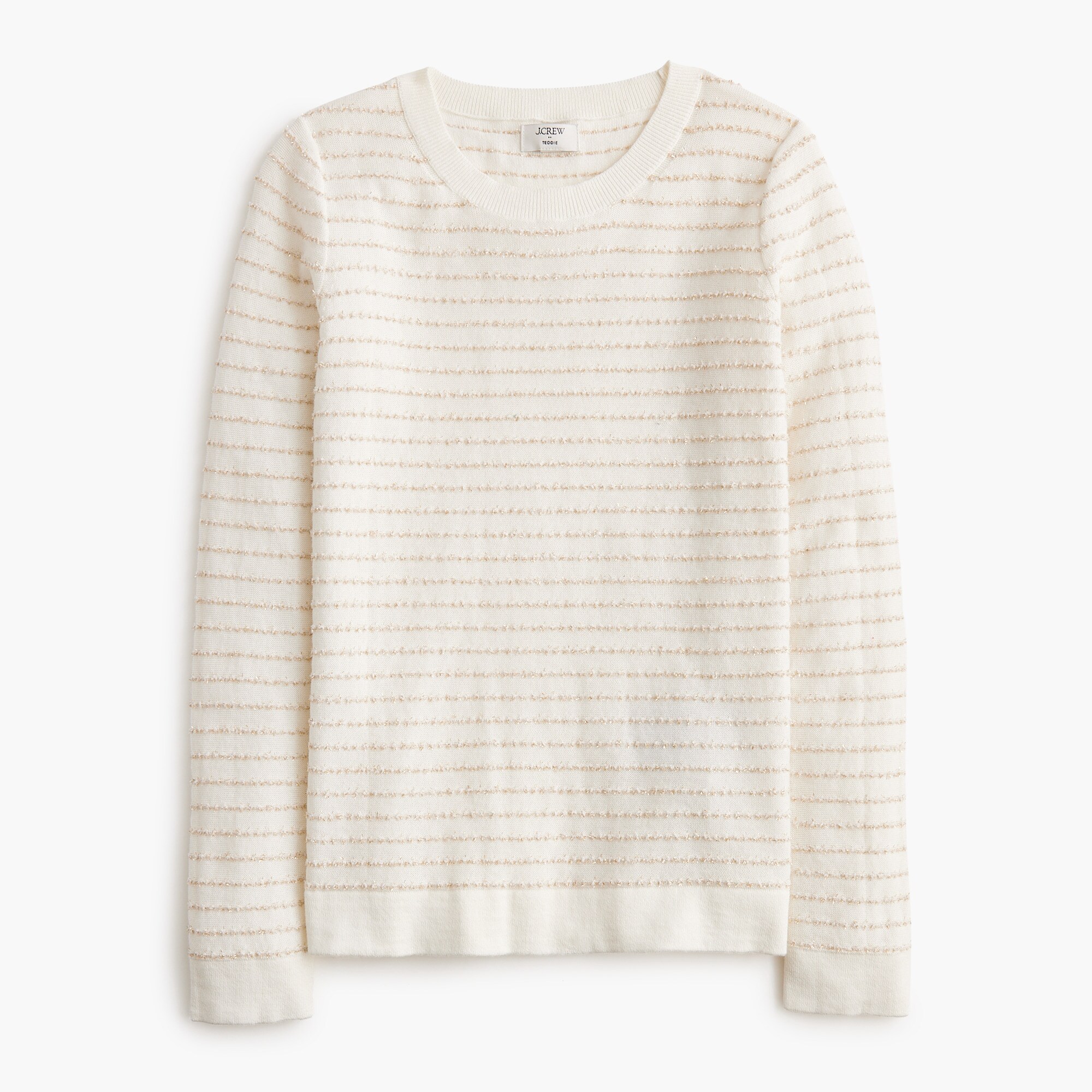 Cotton ruffleneck sweater