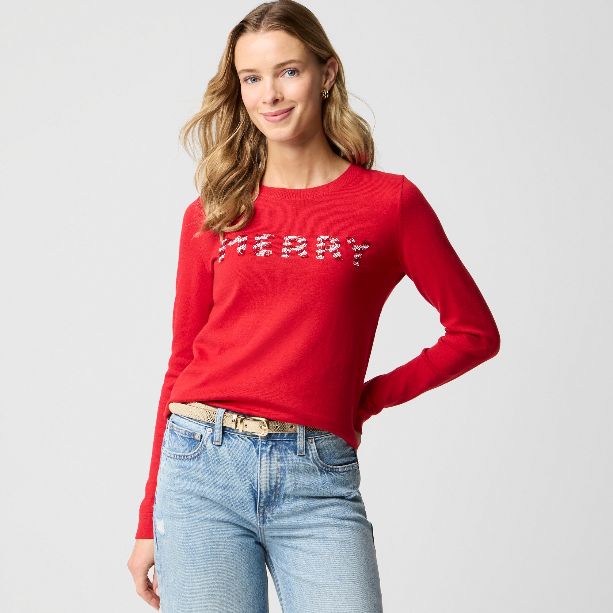  "Merry" Teddie sweater