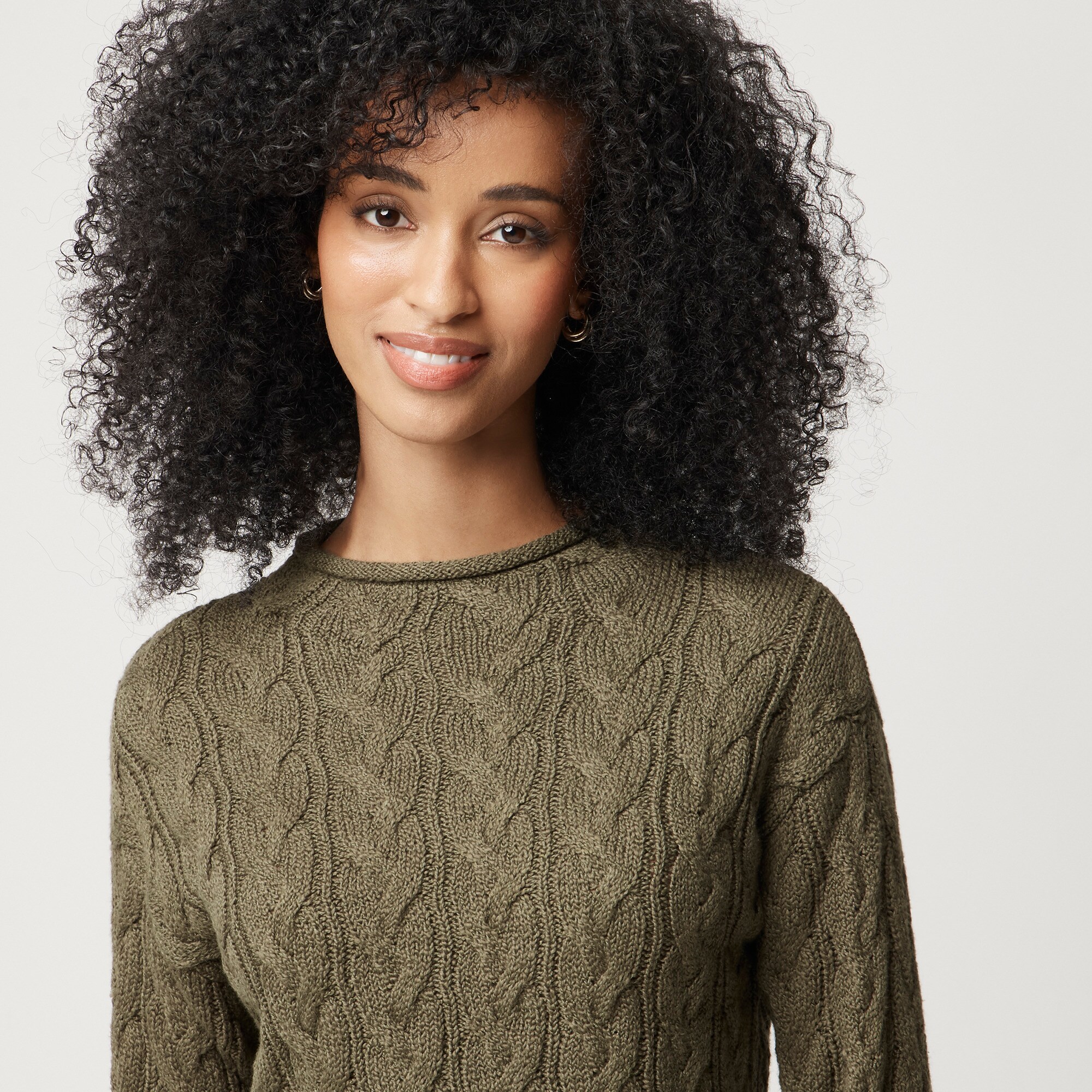 Cable Mockneck Sweater For Women | Factory