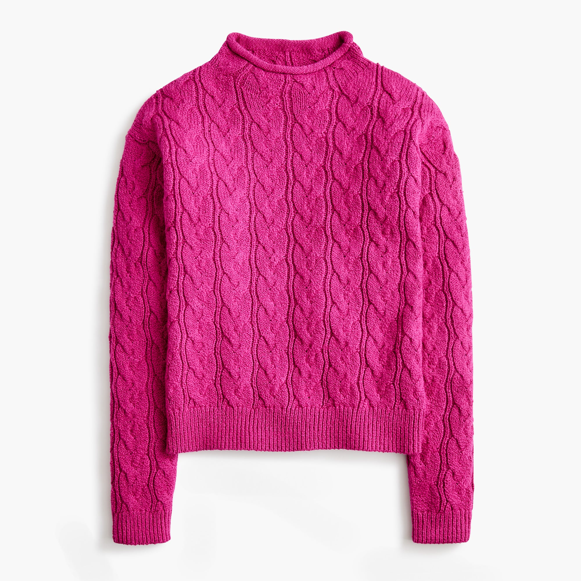  Cable mockneck sweater