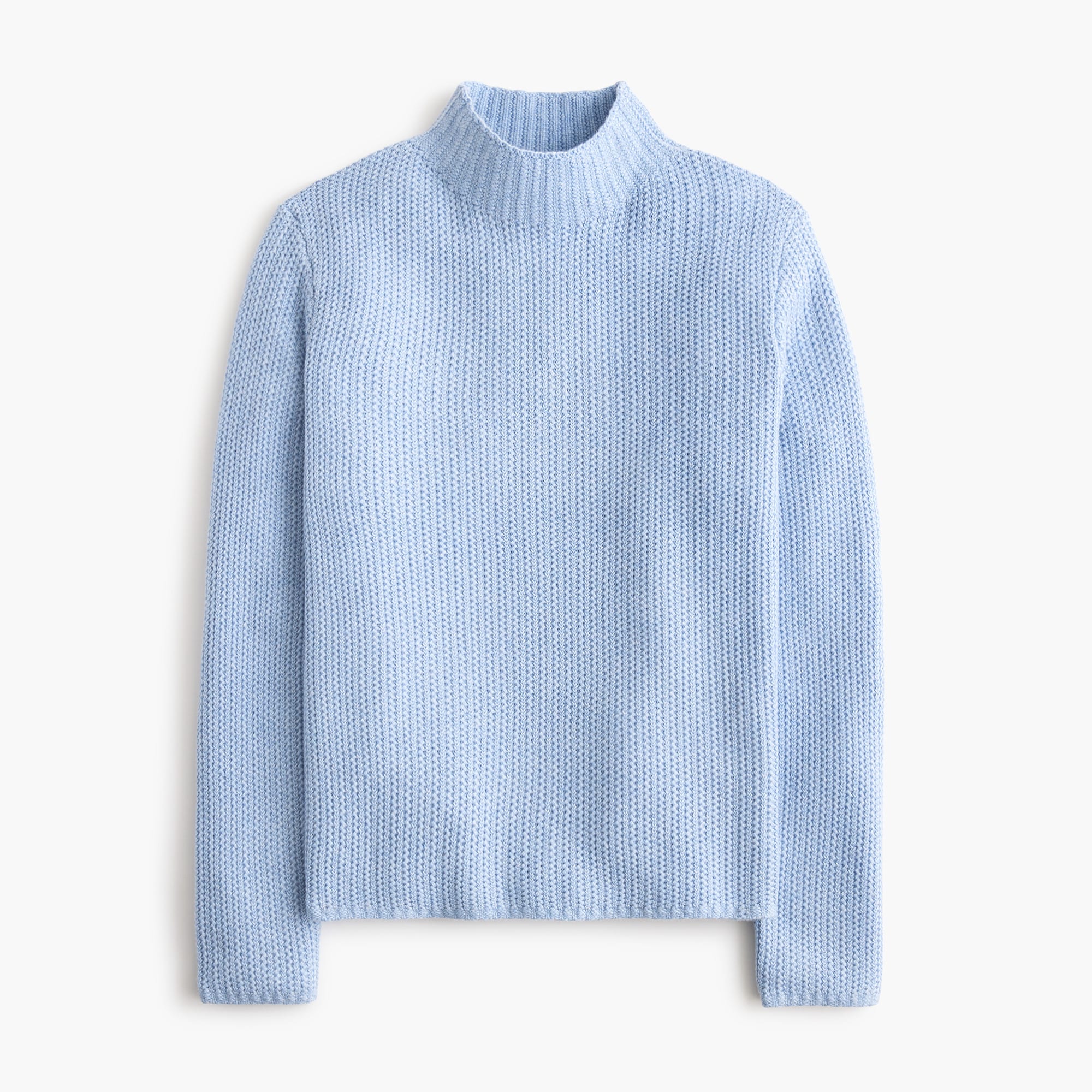  Cotton-blend mockneck sweater
