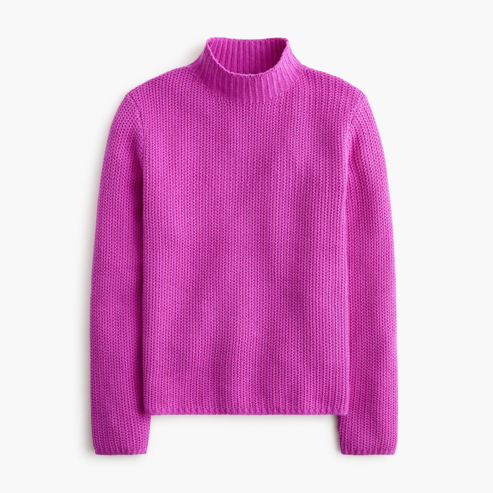 Cotton-blend mockneck sweater