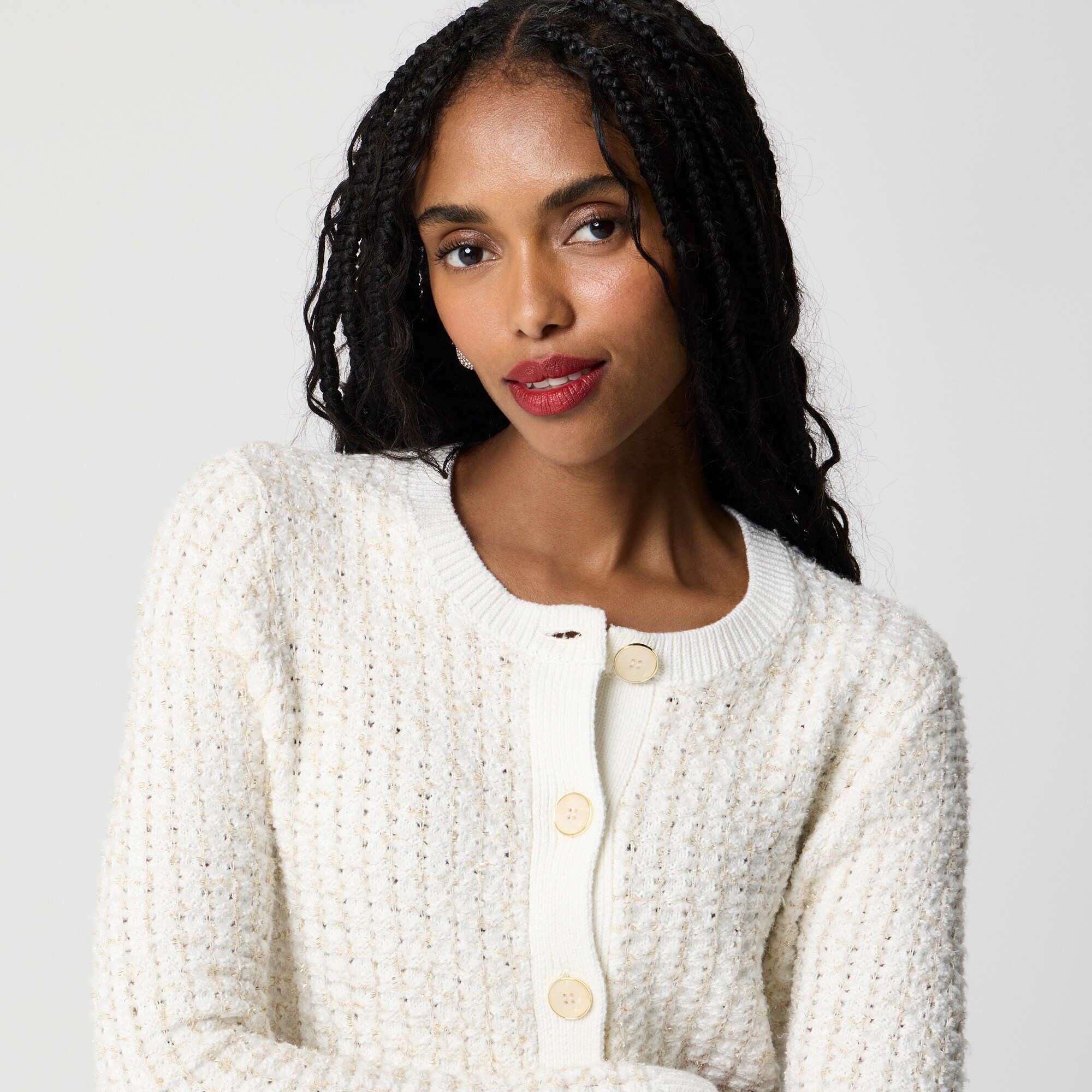 Knit lady jacket cardigan sweater