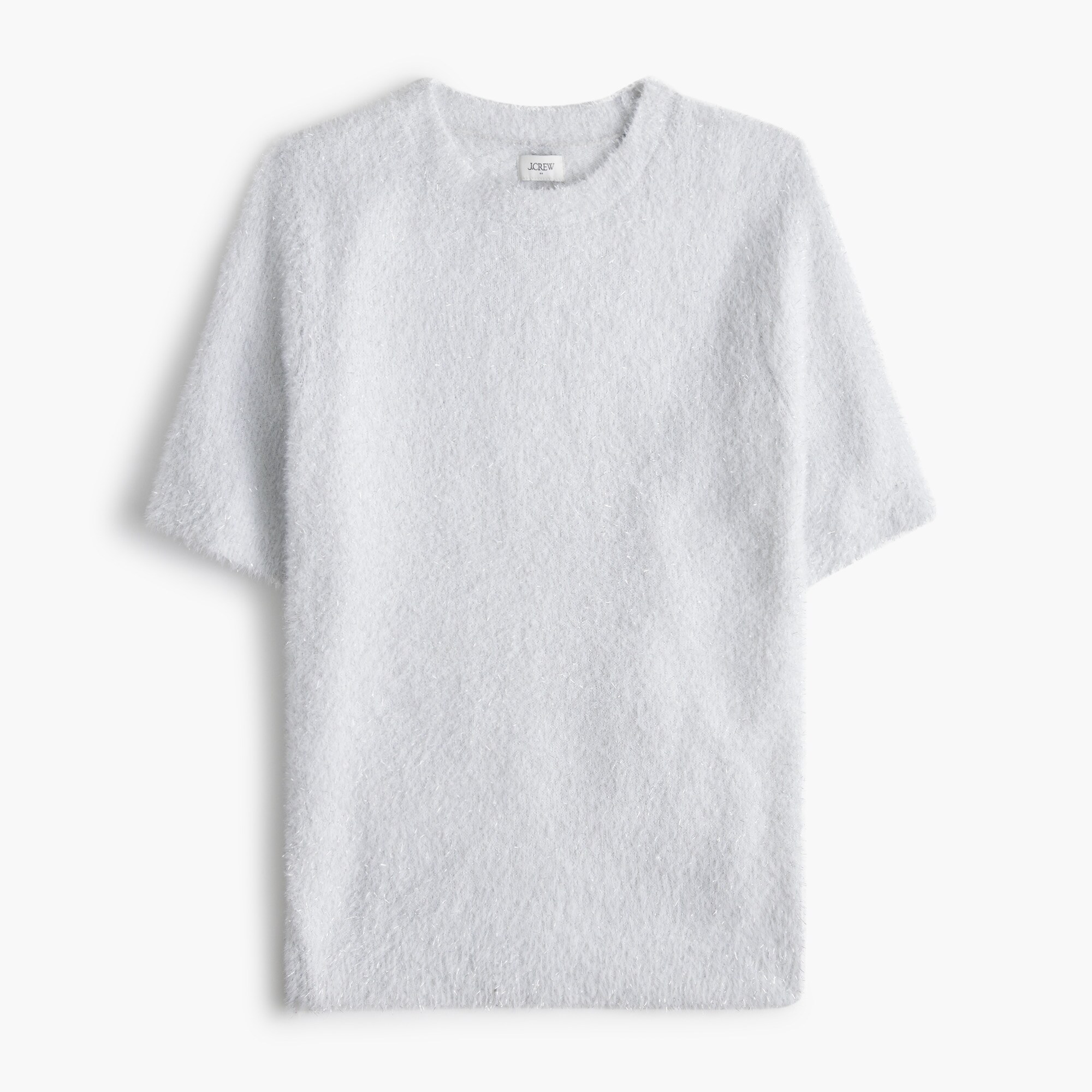 Short-sleeve tinsel sweater
