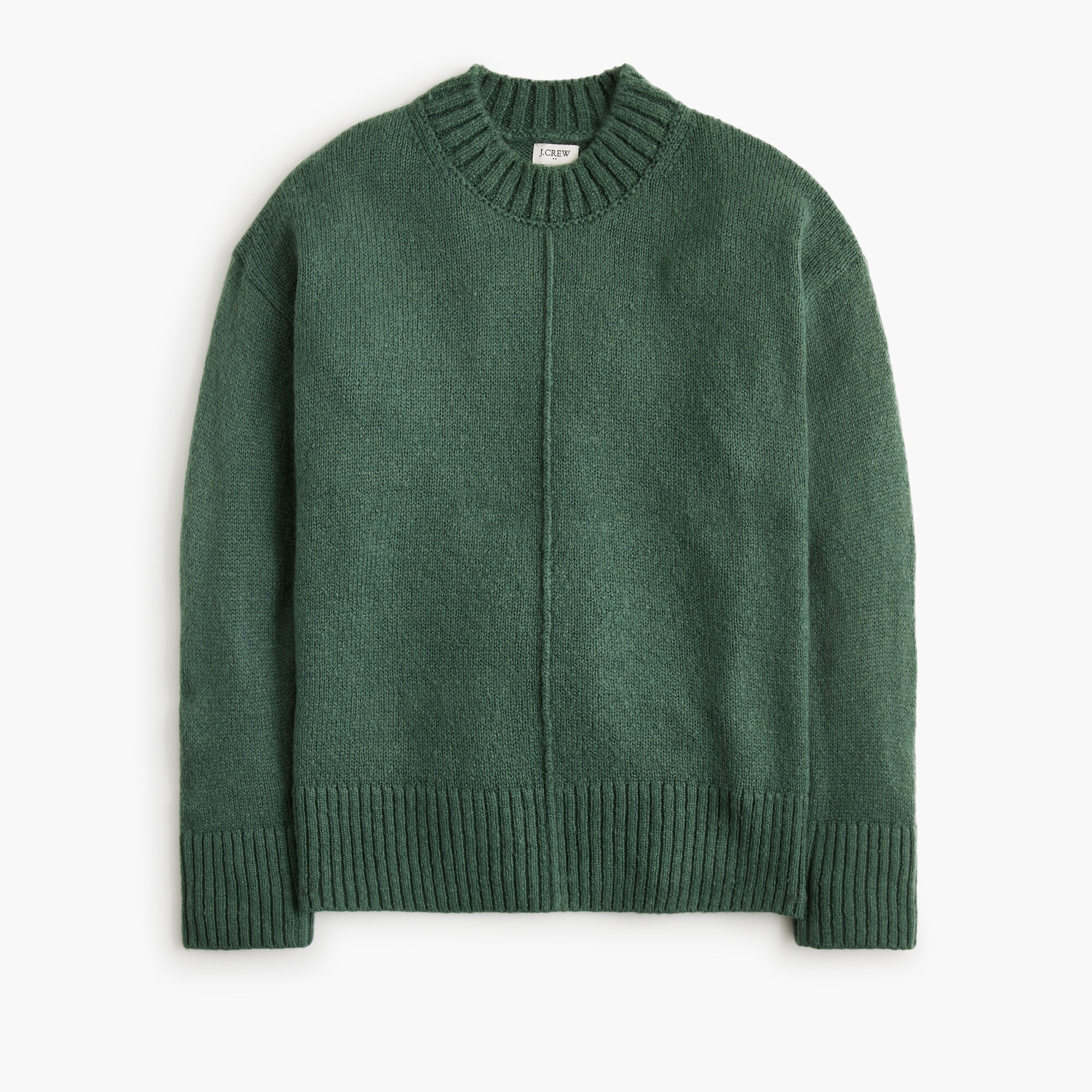 Cotton-blend mockneck sweater