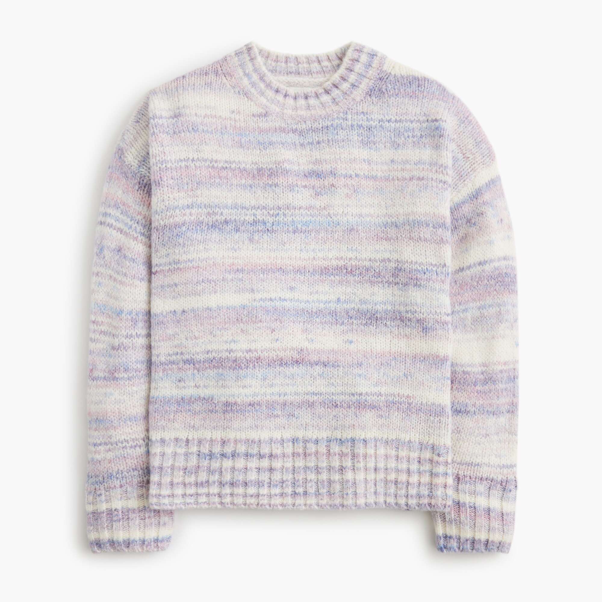 space-dyed mockneck boyfriend sweater for women