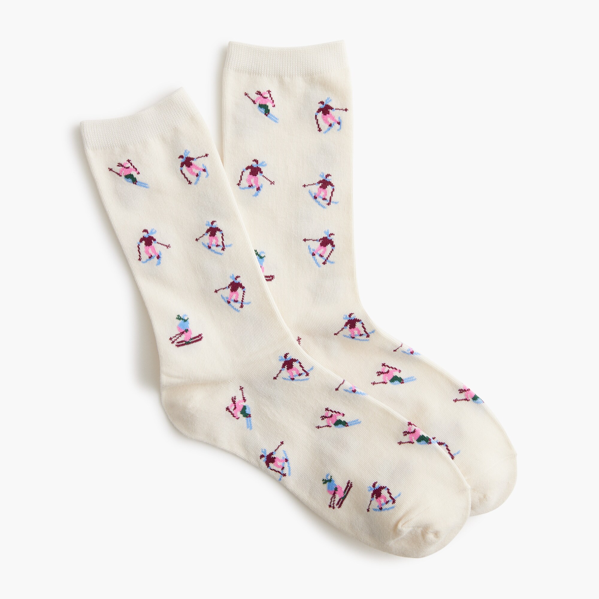Downhill skiing trouser socks