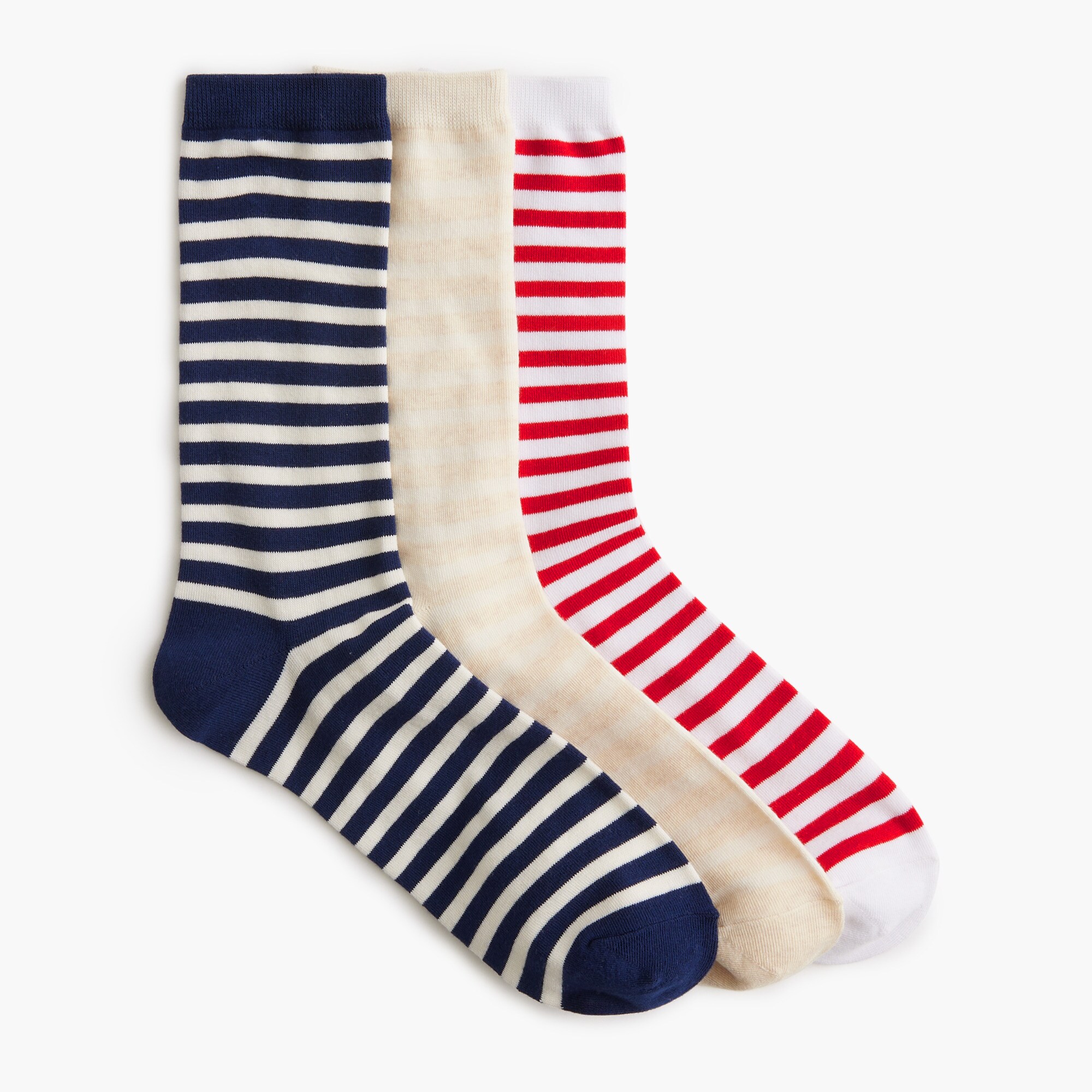 Striped trouser socks pack-of-three
