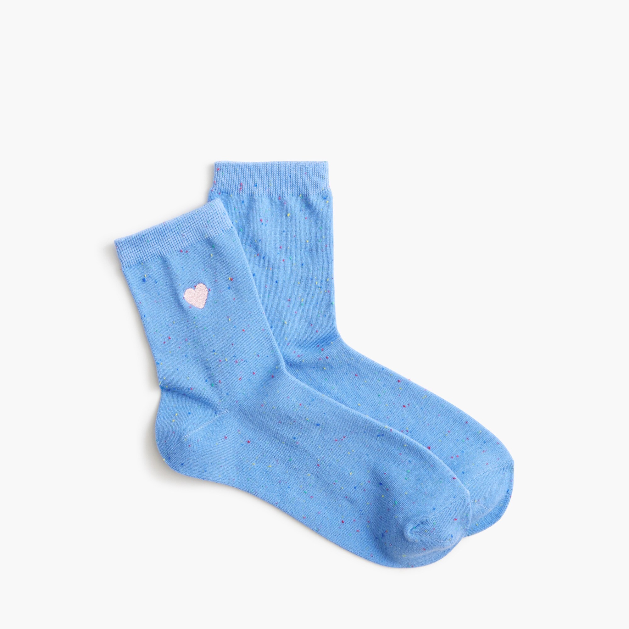 womens Embroidered heart boot socks