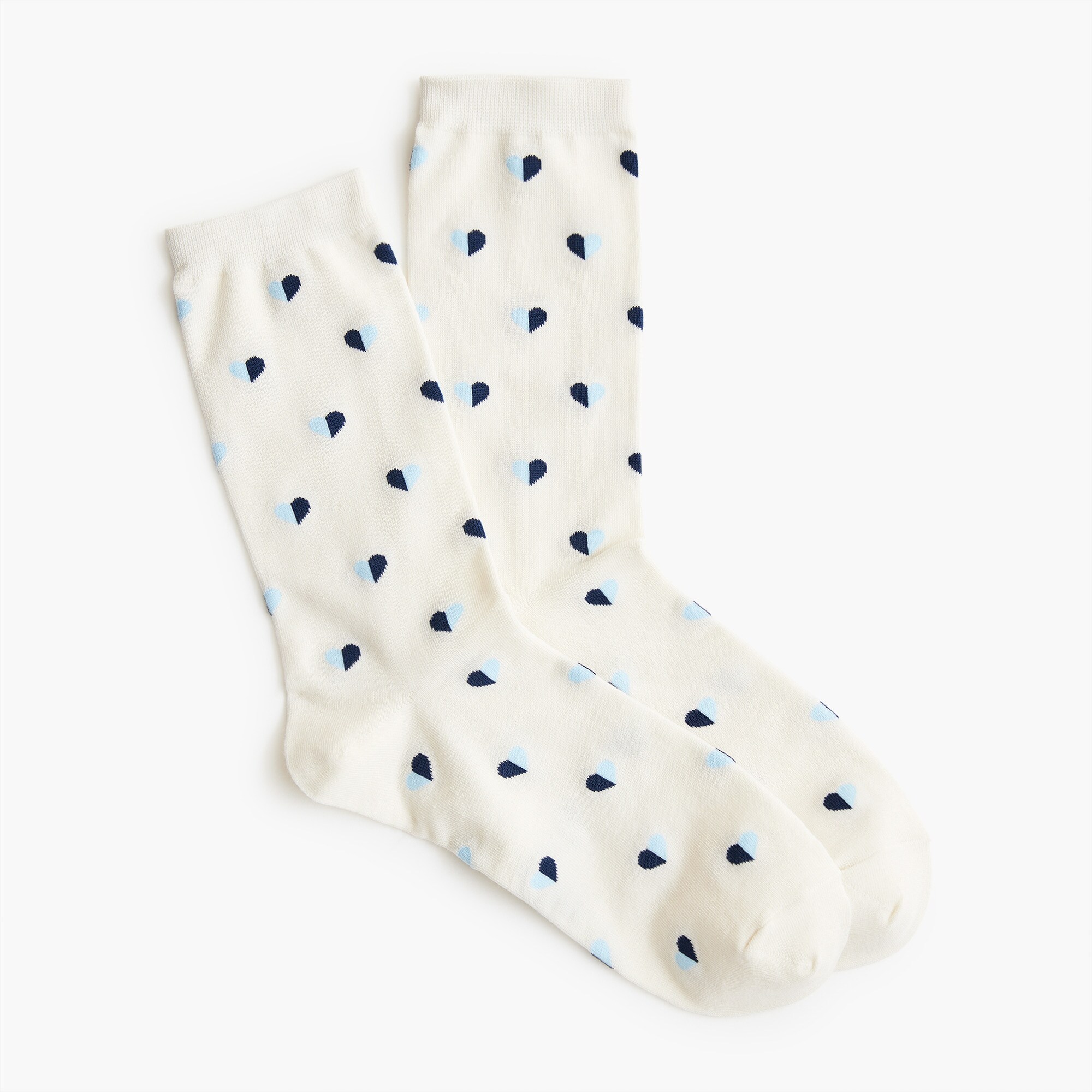 womens Two-tone heart trouser socks