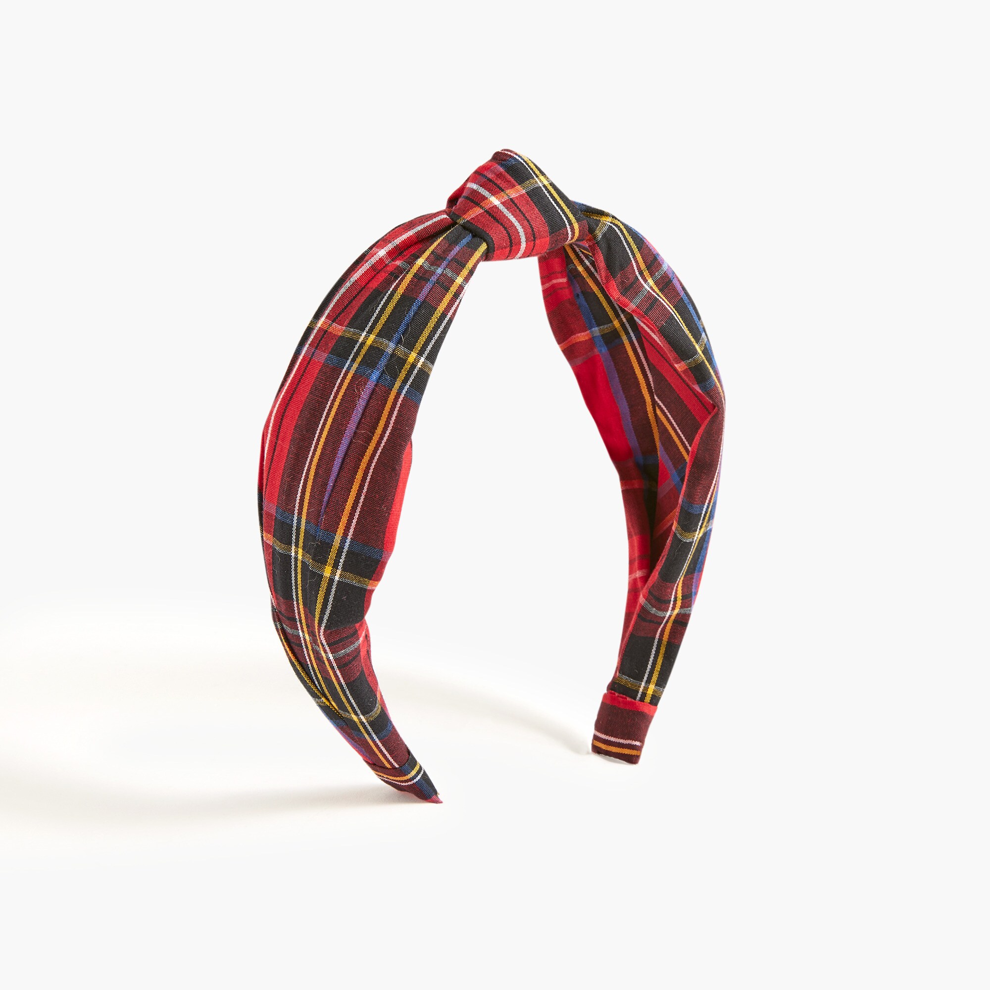 girls' tartan knotted headband for girls