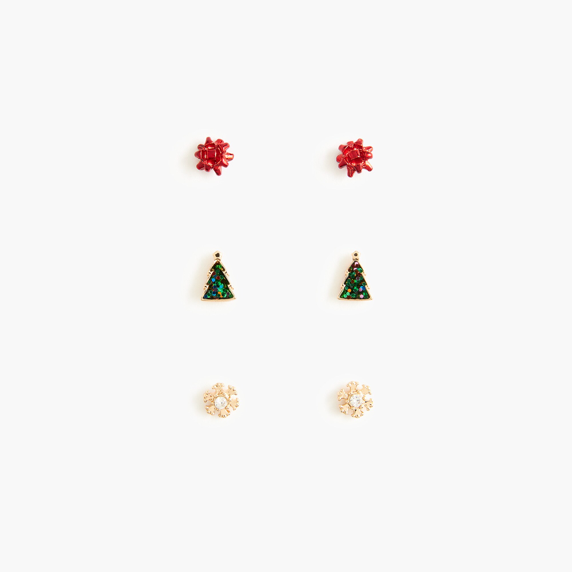 Girls' festive earrings set-of-three