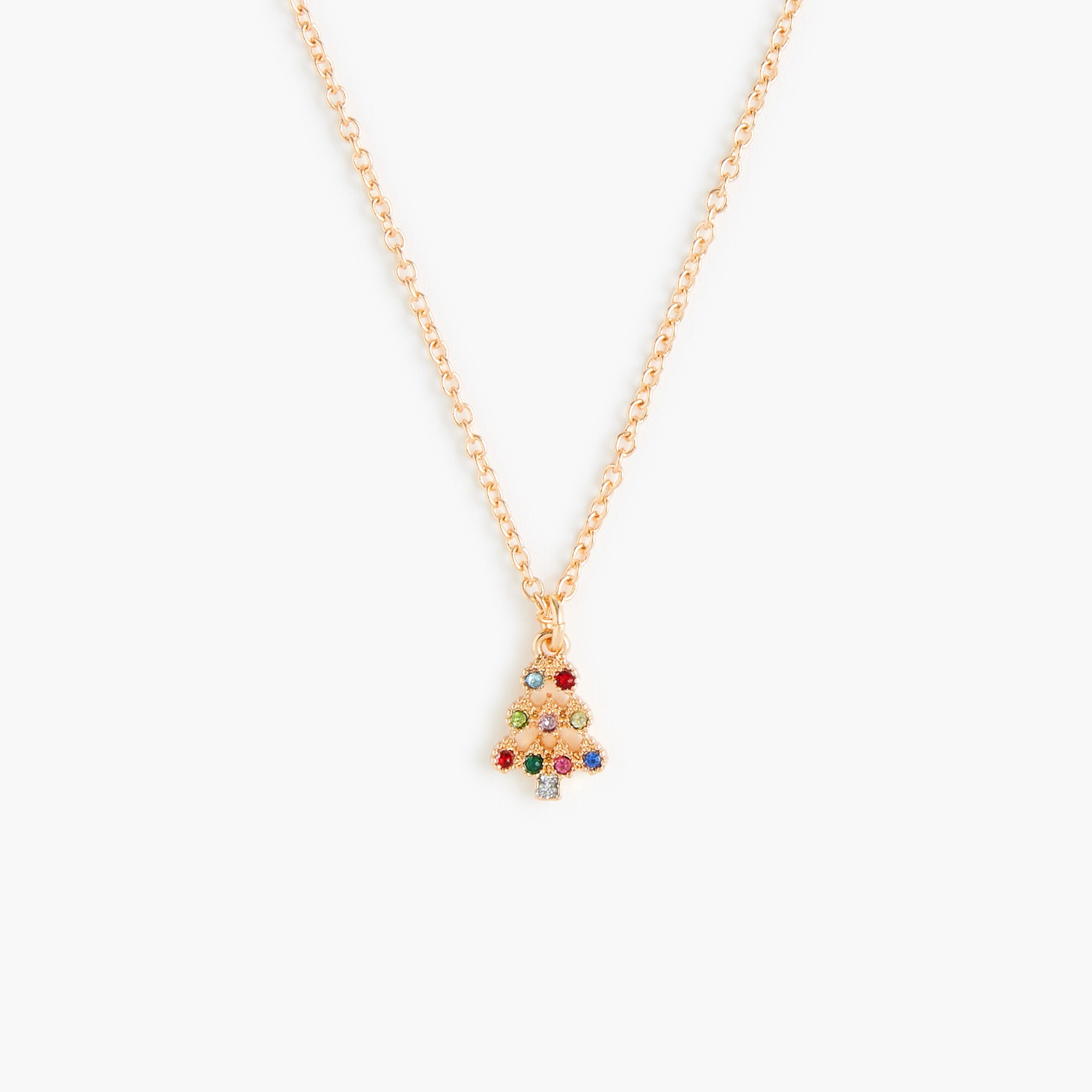 Girls' festive tree necklace