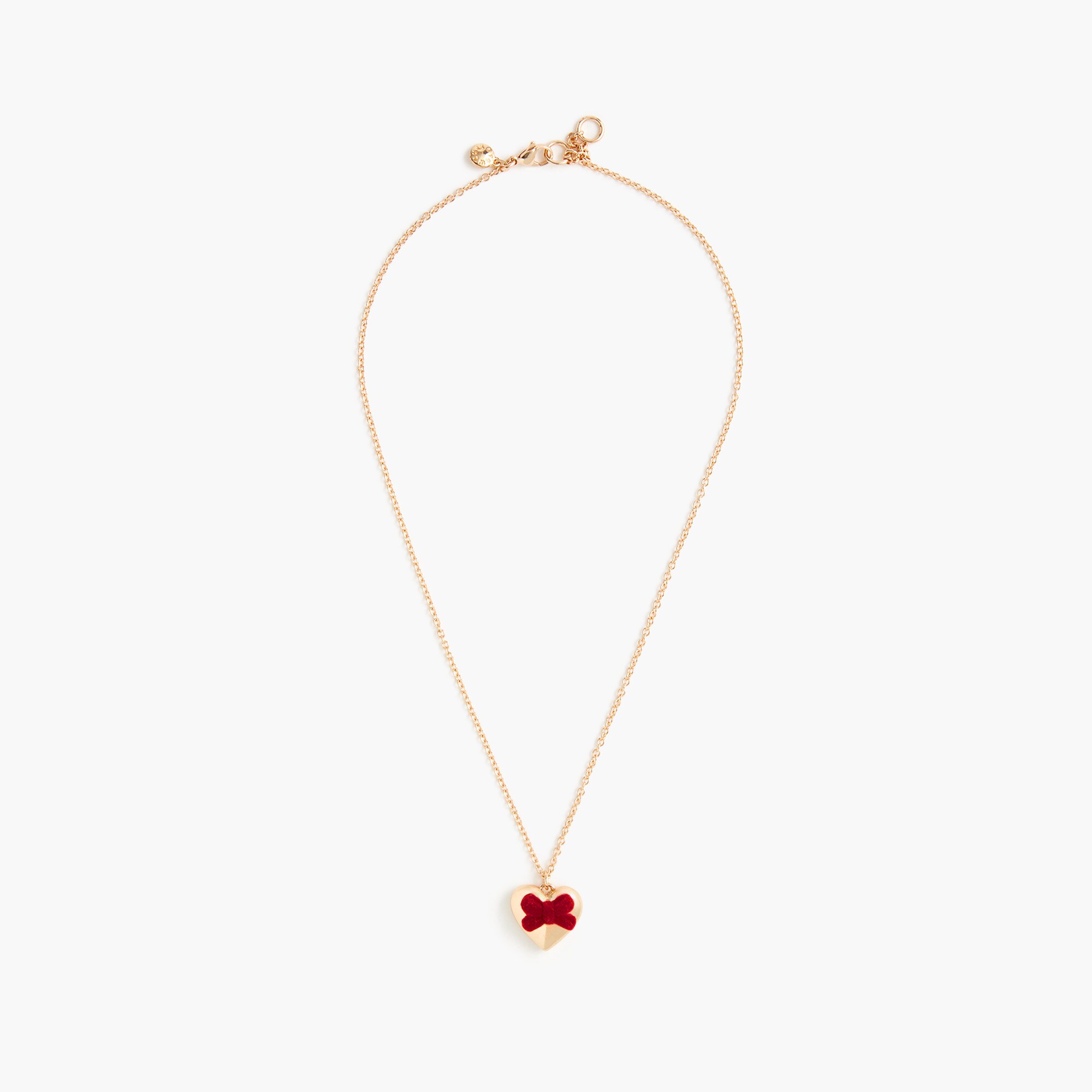 Girls' pendant necklace with velvet bow