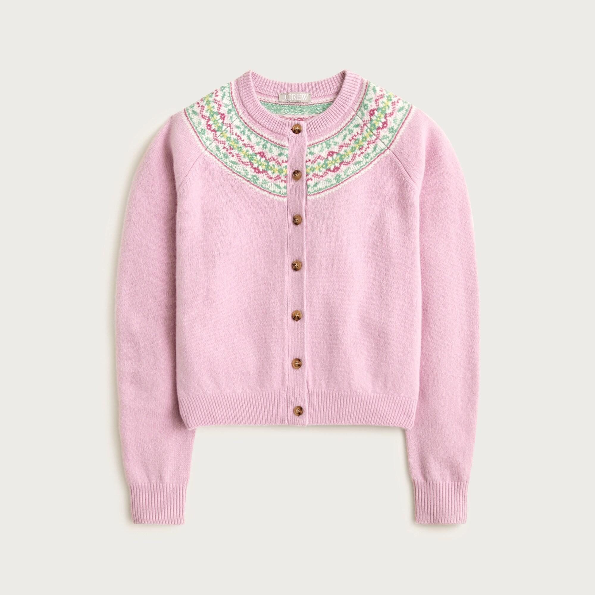 Classic Fair Isle cardigan in vintage wool