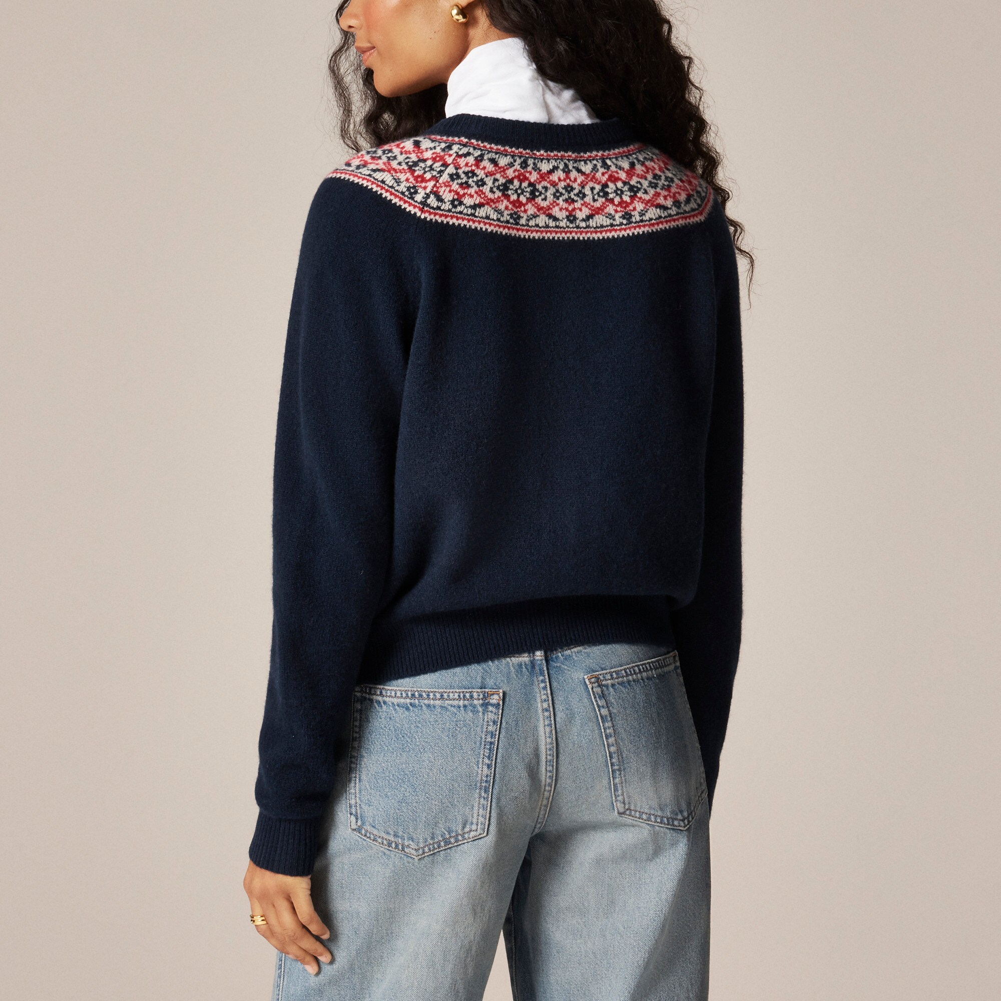 Classic Fair Isle cardigan in vintage wool