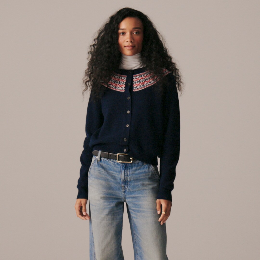 Classic Fair Isle cardigan in vintage wool