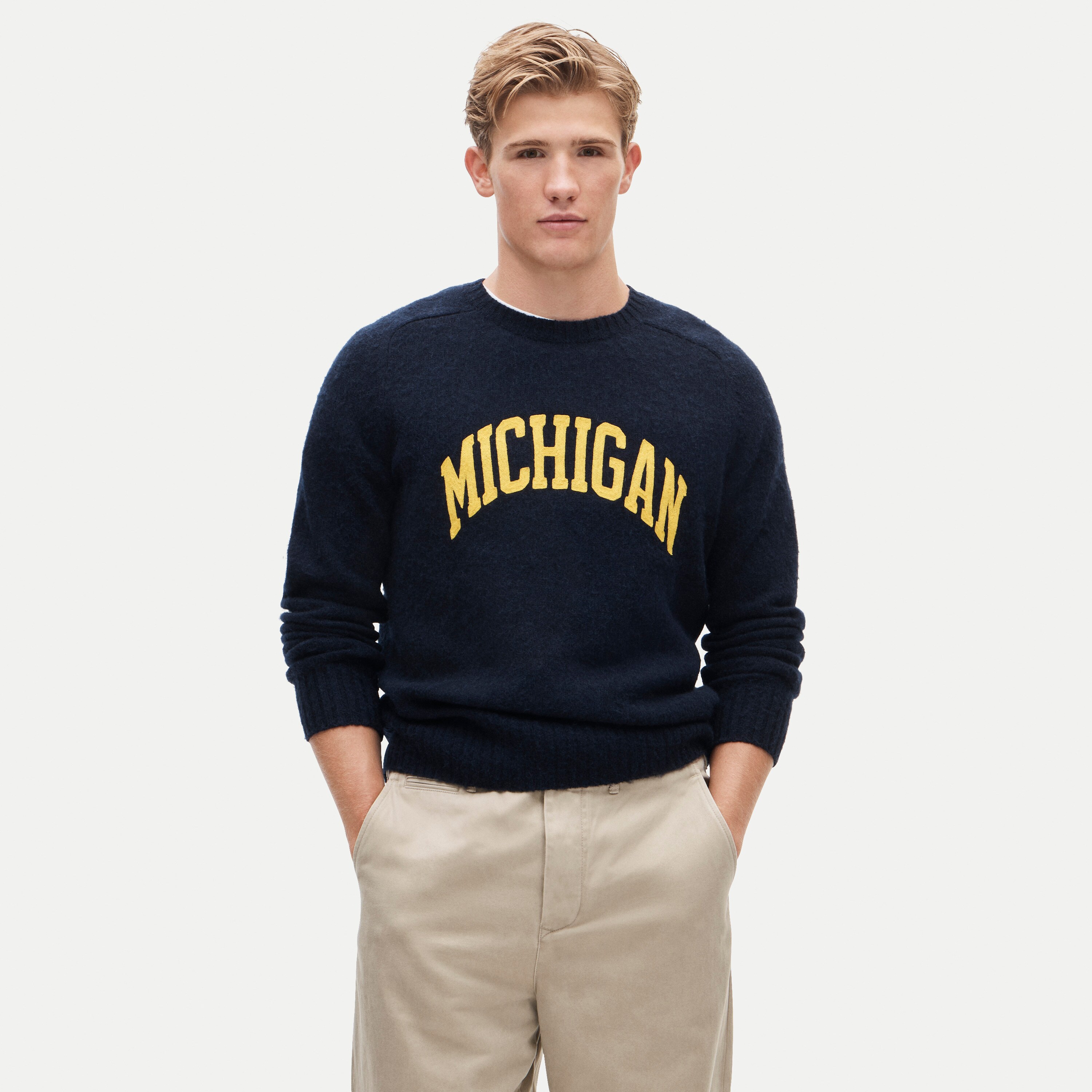 '47 X J.Crew brushed wool Michigan sweater