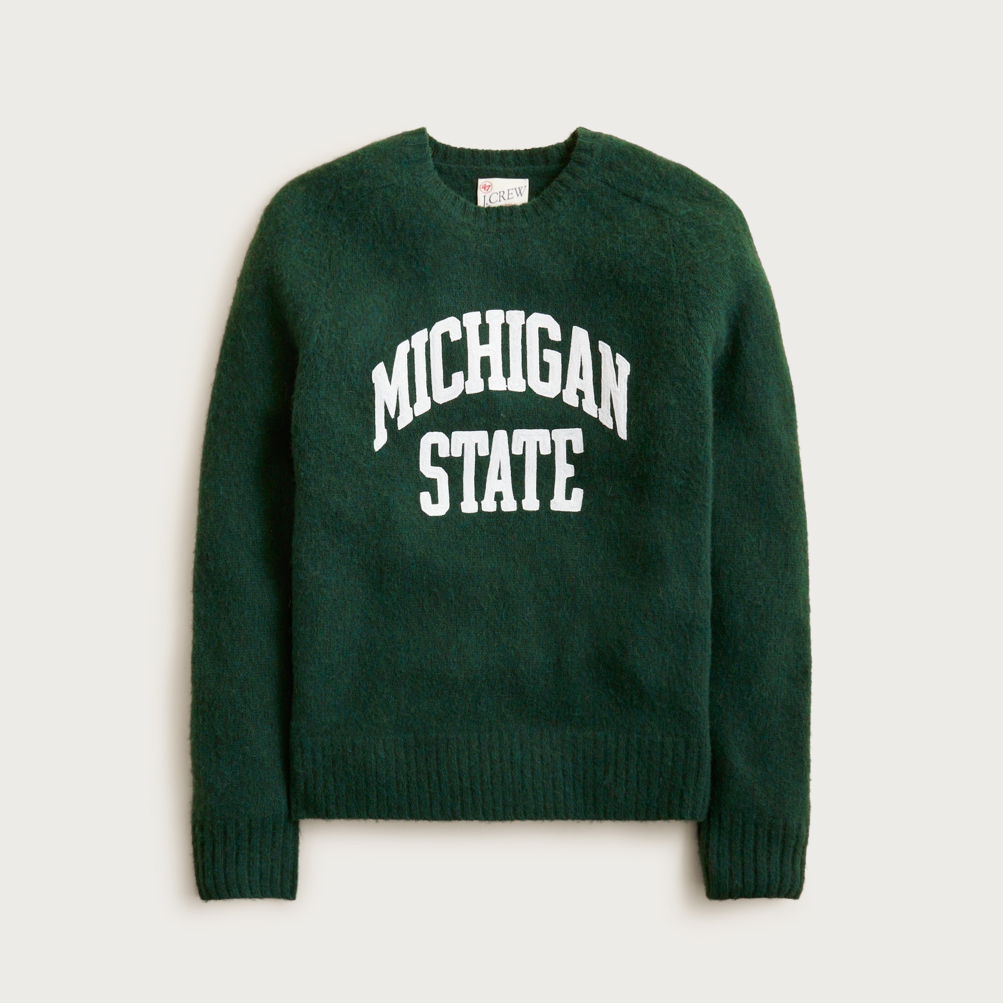  '47 X J.Crew brushed wool Michigan State sweater