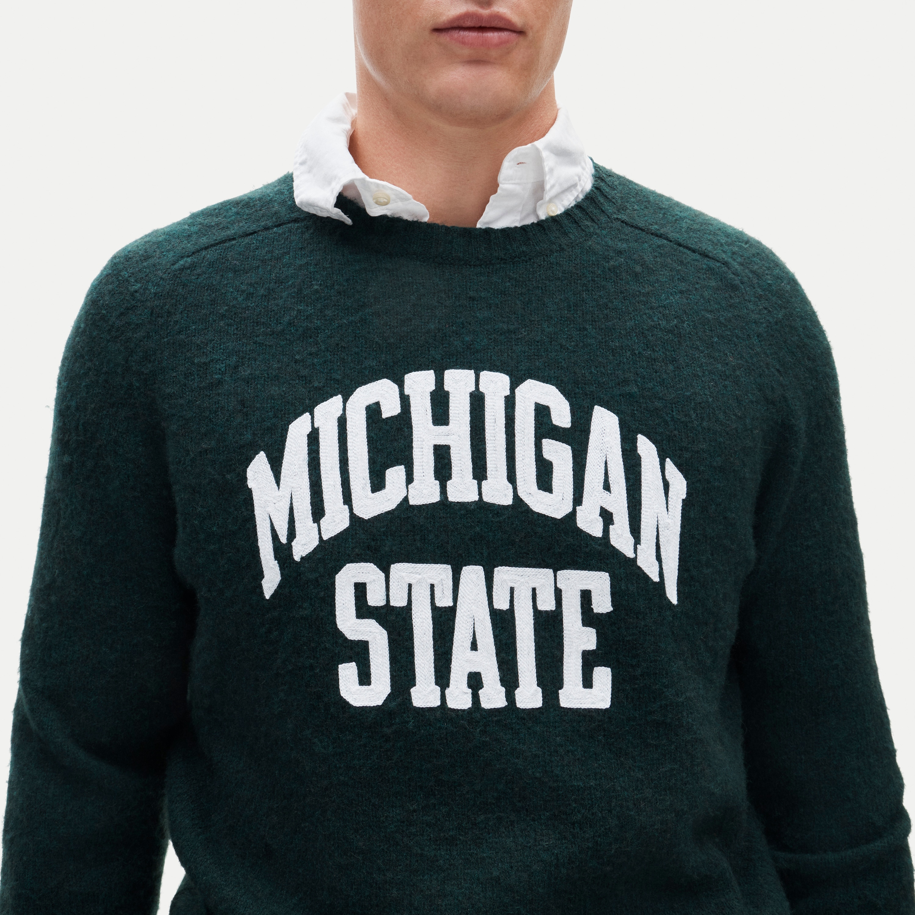 '47 x J.Crew brushed wool Michigan State sweater - thumbnail 2