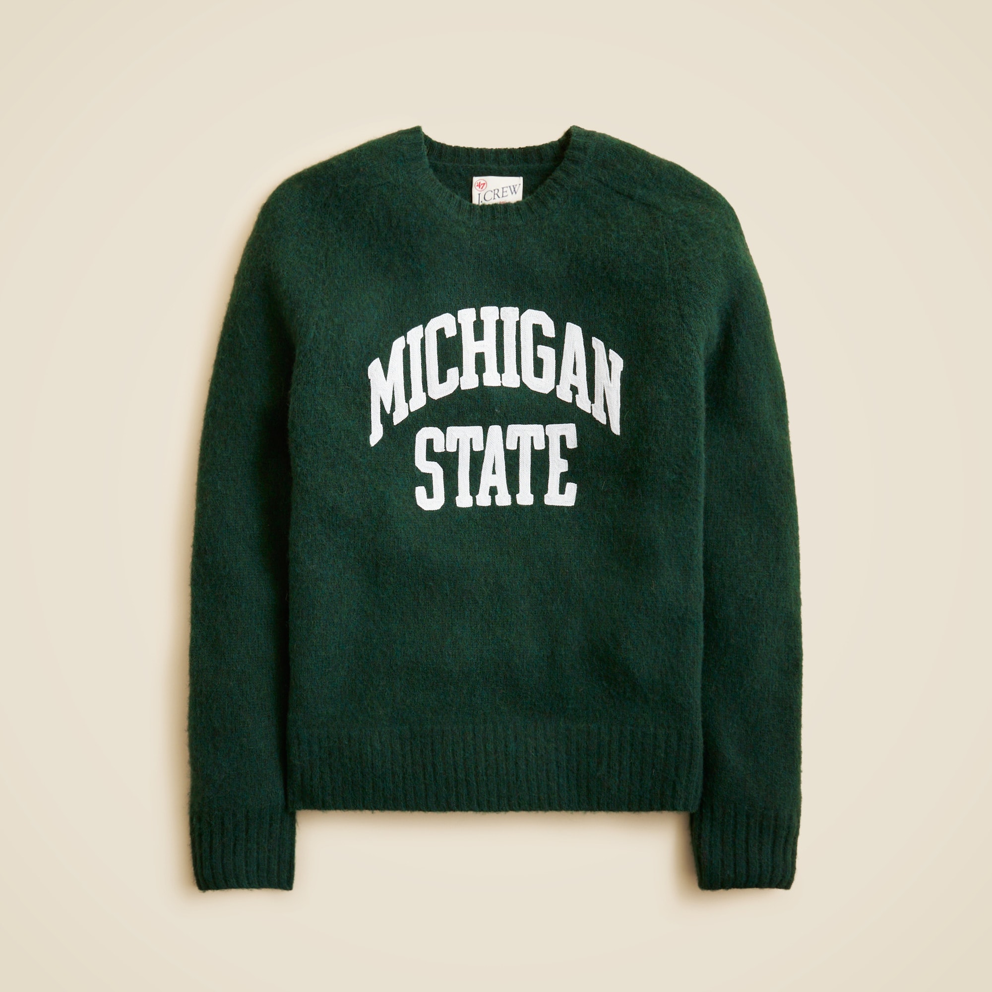  '47 X J.Crew brushed wool Michigan State sweater