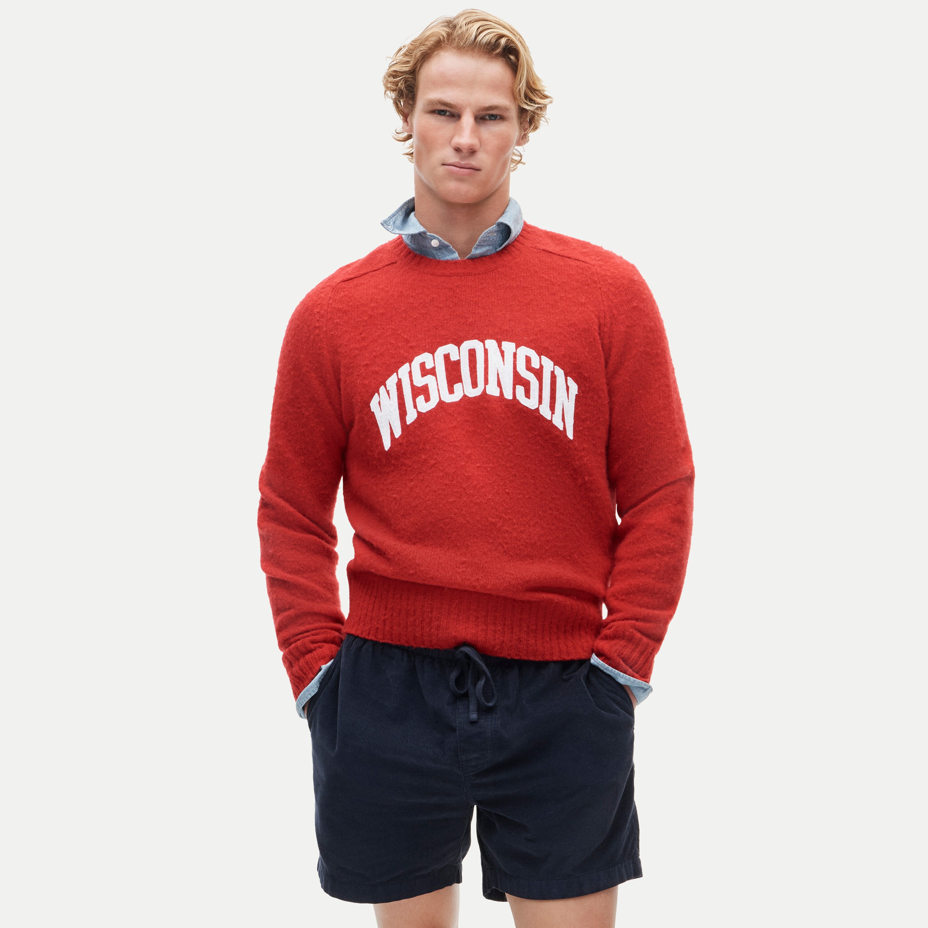 '47 X J.Crew brushed wool Wisconsin sweater