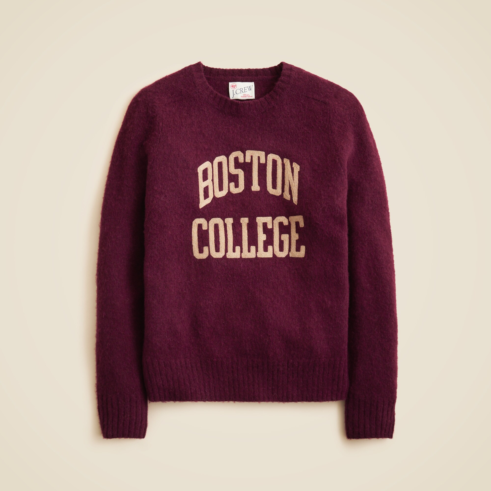  '47 X J.Crew brushed wool Boston College sweater